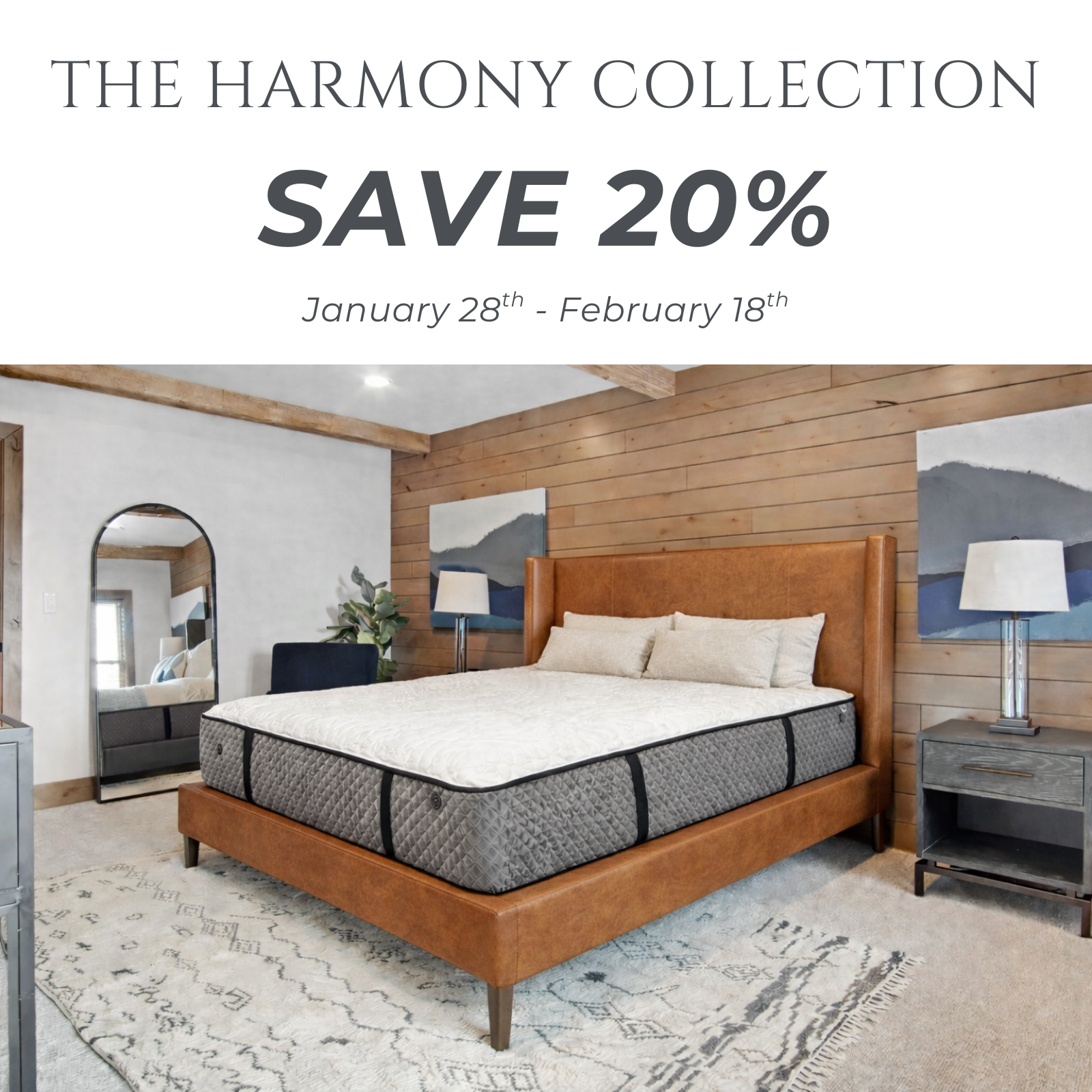 Save 20% on all local hand made mattresses from the Harmony Collection