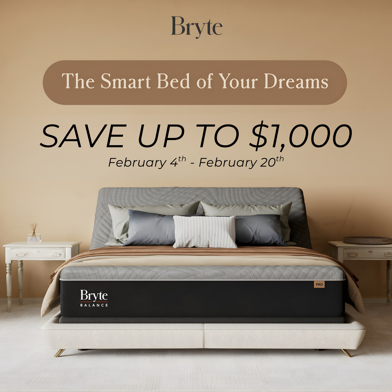 Save up to $1,000 on the most advance bed in the world through Feb 20th!