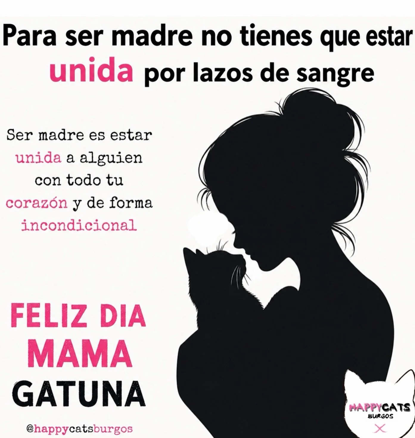 Feliz D&iacute;a de la Madre a todas las mam&aacute;s gatunas

Hoy celebramos a las que dan amor sin condiciones.
A las que cuidan, alimentan, curan y protegen.
A las que duermen poco para vigilar un maullido.
A las que han hecho sitio en casa, en el