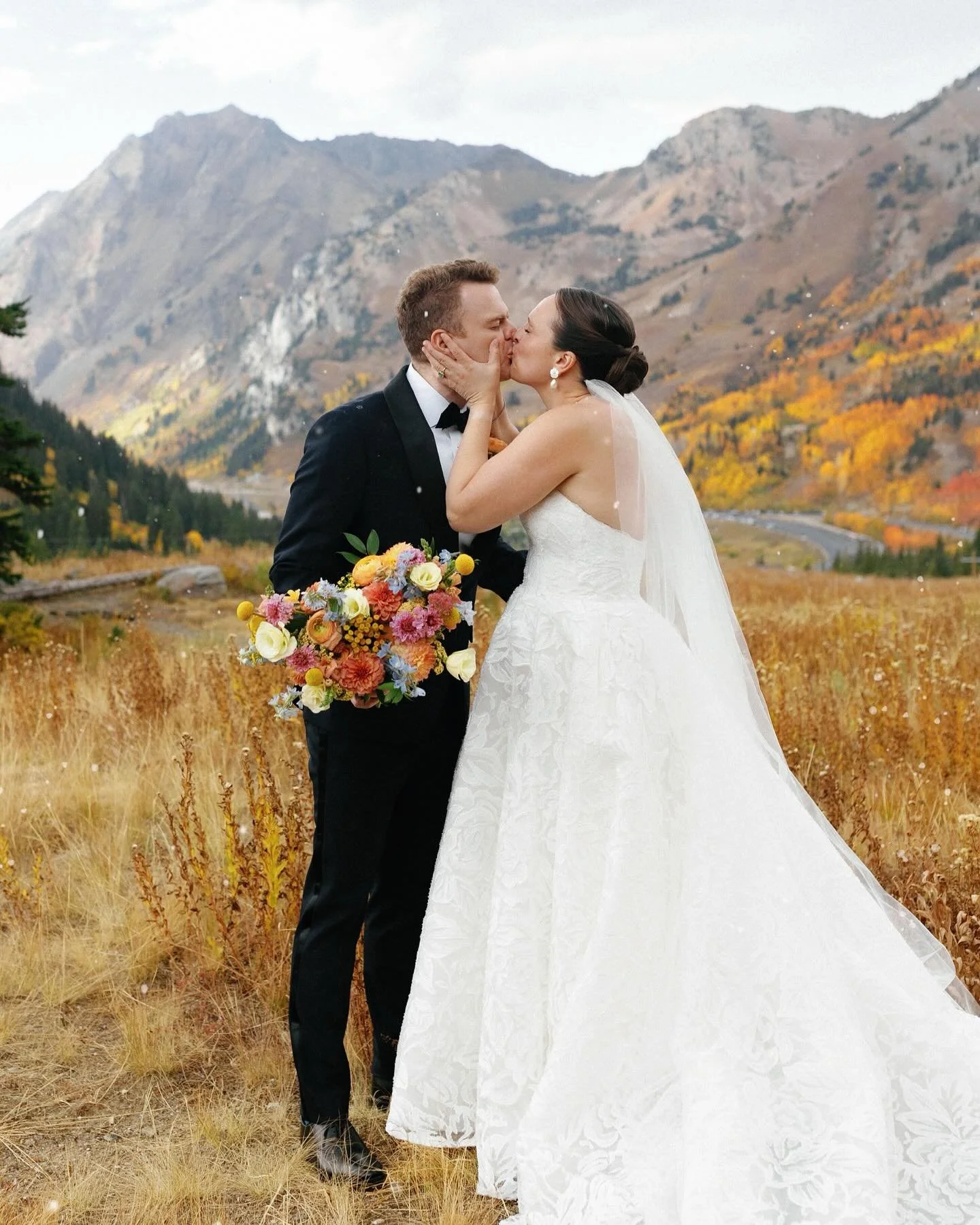 Their first look we encountered a family of moose, then we got rained on, hid out in the forest together while eating fruit snacks, went back out to capture a few more portraits and alas - hail storm! 

All the elements made their day so memorable. M