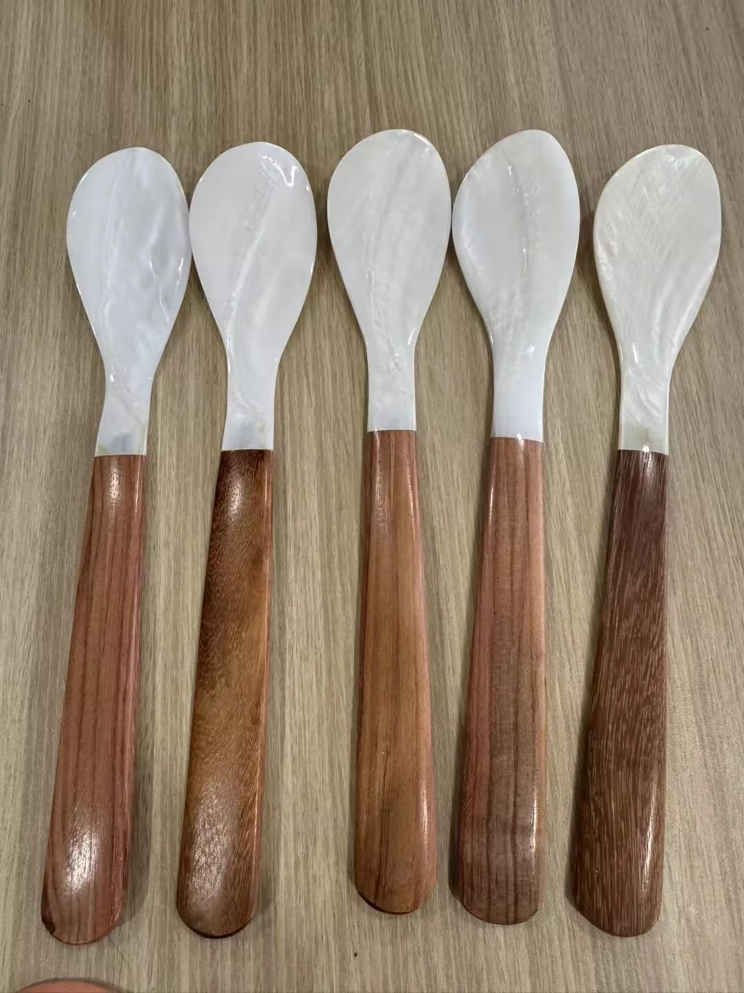 Mother of Pearl Spoon with wooden handle