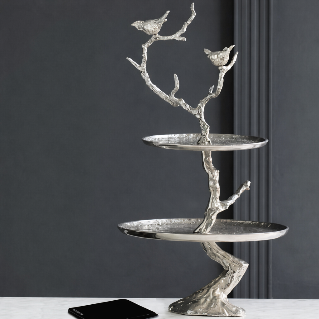 Cake Stand two-tiers silver