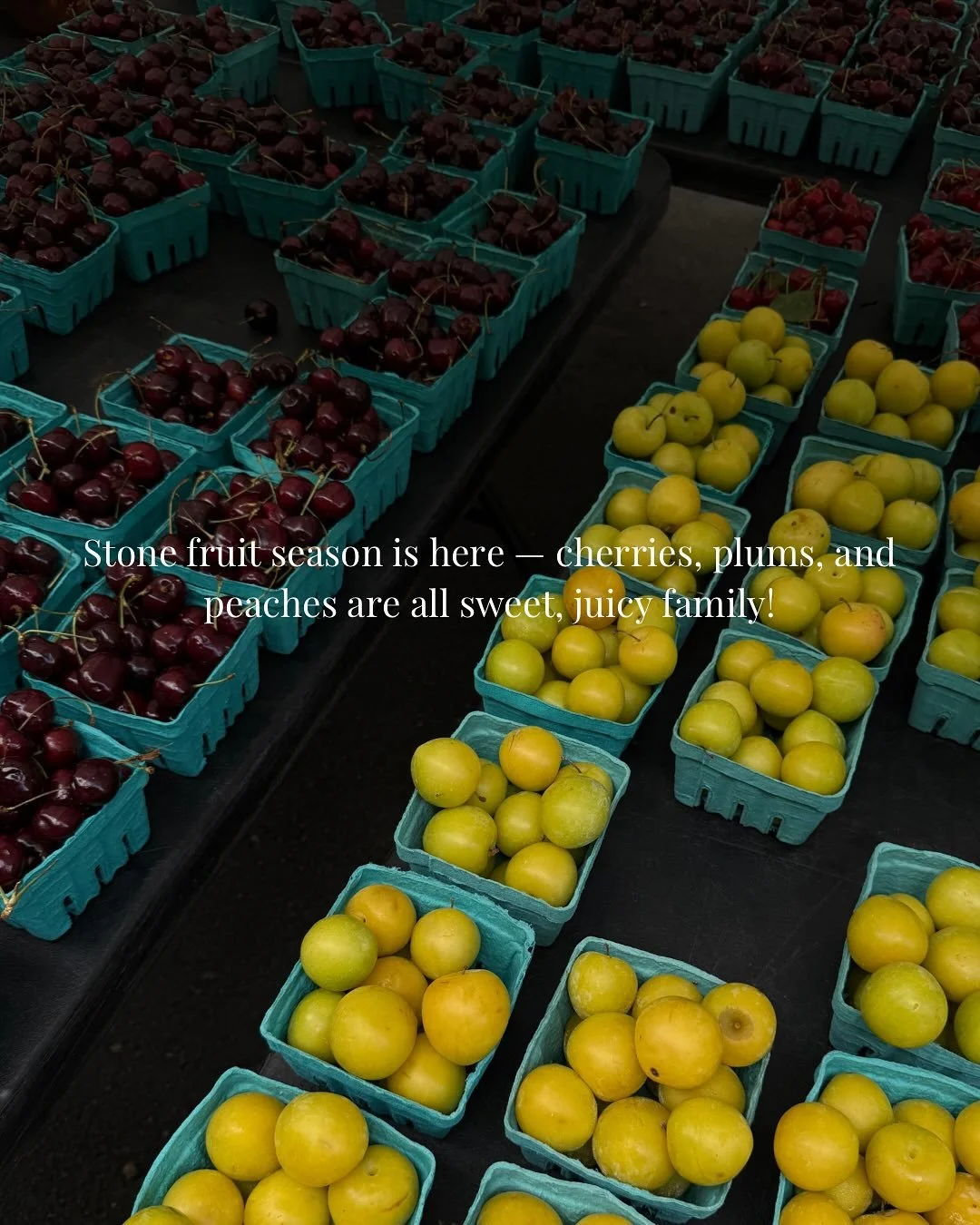 🍒🍑 Did you know cherries, plums, and peaches are all part of the same family? Yep &mdash; they&rsquo;re stone fruit siblings and they&rsquo;re ALL peaking this season!

These juicy summer gems aren&rsquo;t just sweet &mdash; they&rsquo;re packed wi