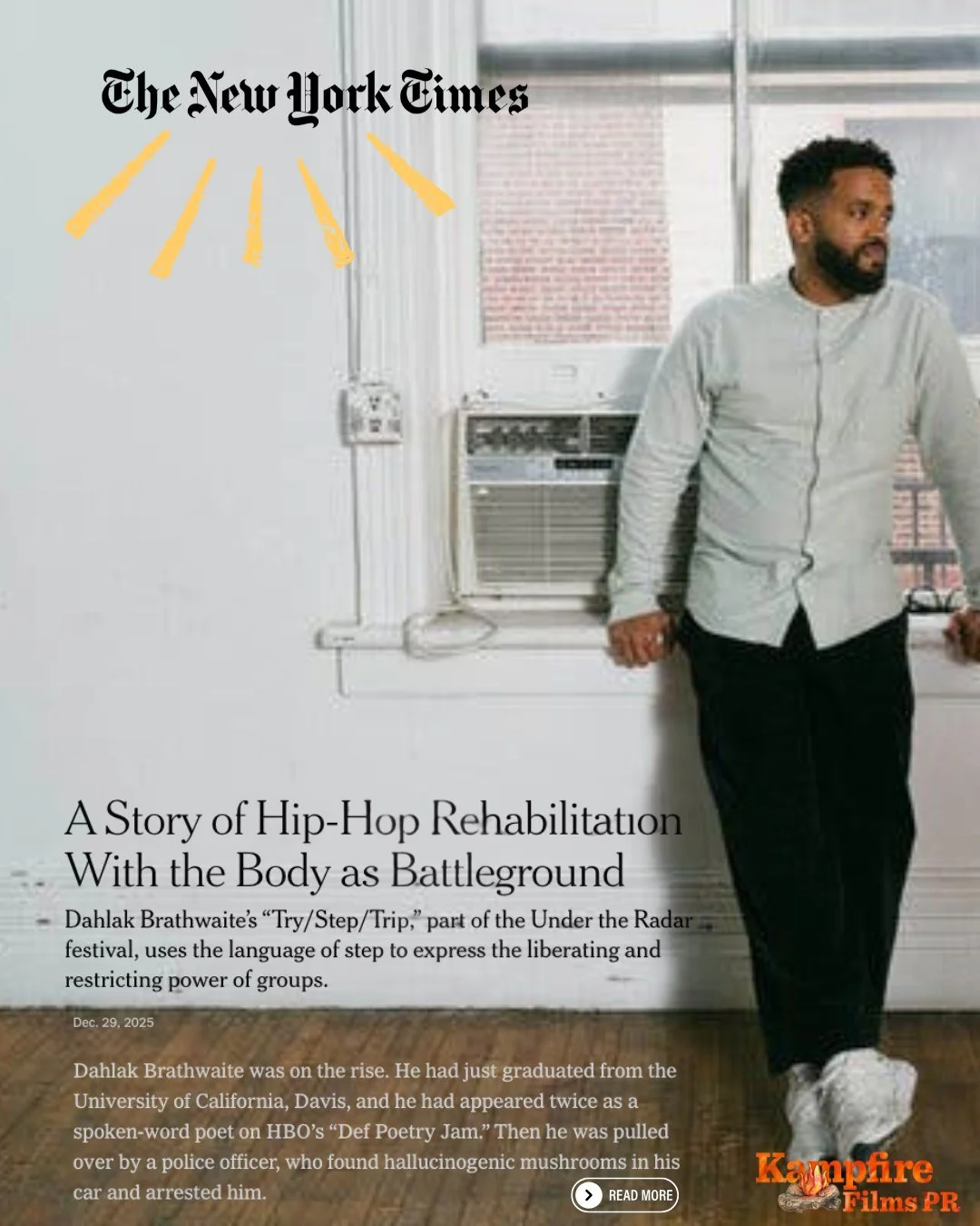 What a way to end this year: ✨ A MUST-SEE AT UNDER THE RADAR ✨

Try/Step/Trip, the groundbreaking new hip-hop musical by Dahlak Brathwaite, is captivating audiences at the Under the Radar Festival in NYC. This is not your typical show; it fuses spoke