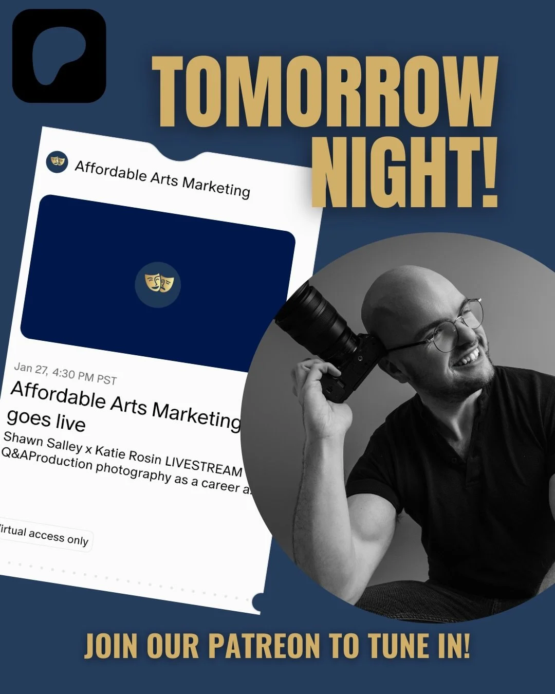 THE SHAWN SALLEY on photography as a career, managing press relationships and finding balance as a gig worker. Plus, a 15 min Q&amp;A where you can get all of your burning questions answered by Shawn or Katie Rosin!

It&rsquo;s all happening tomorrow