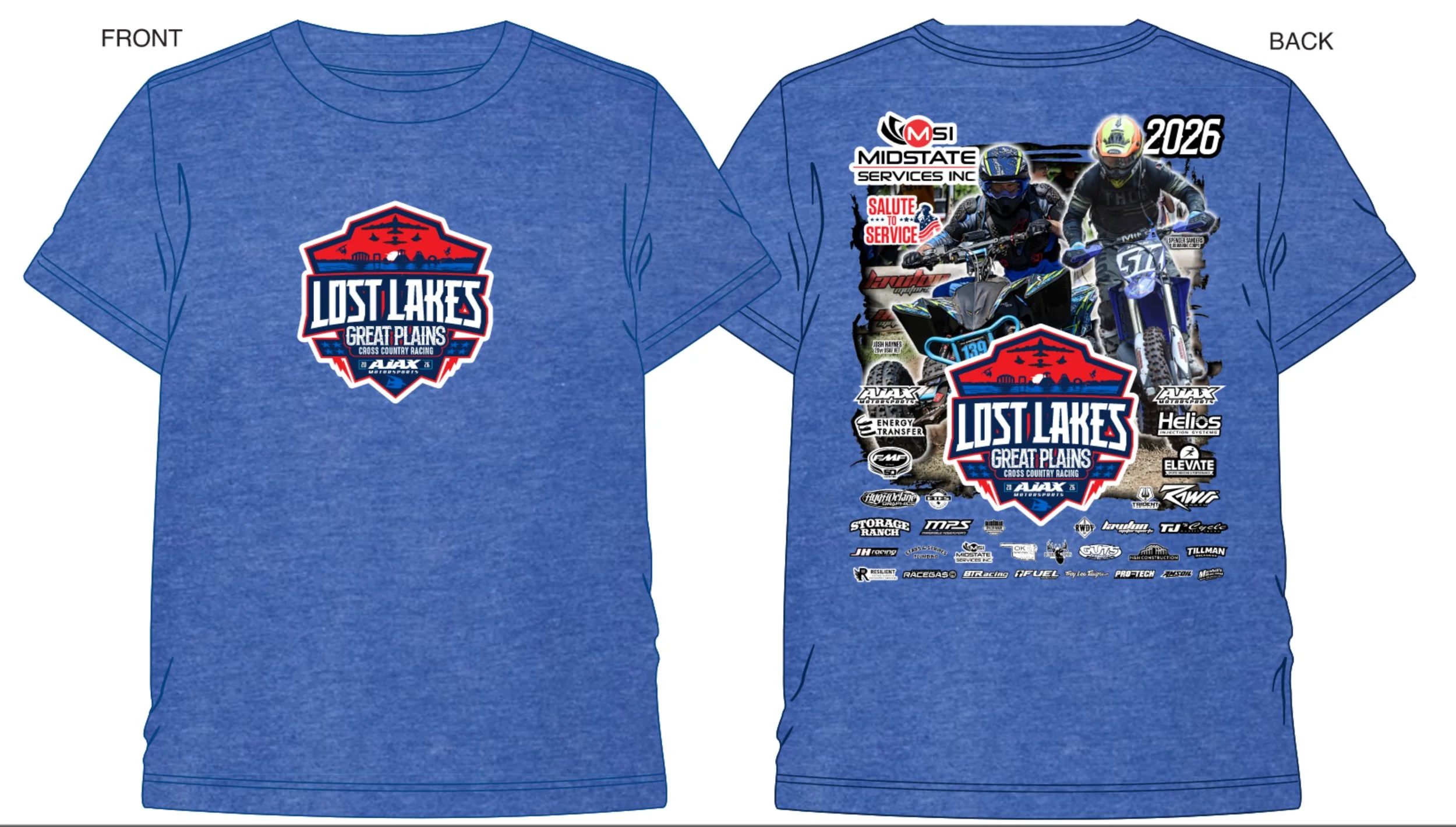 Lost Lakes - Salute to Service  Event Tee