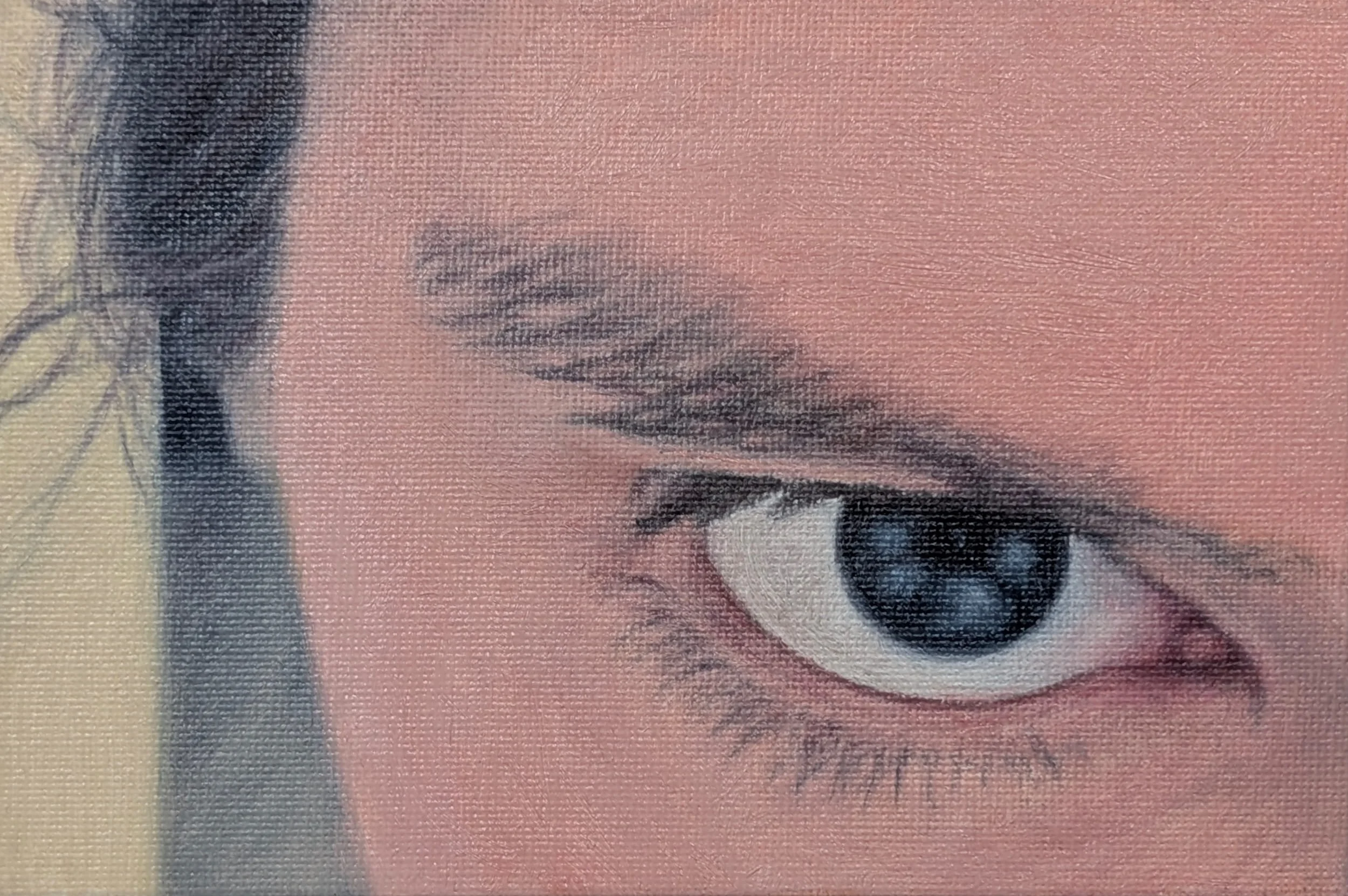 Mon œil !, huile sur carton entoilé, 10x15 cm, 2026