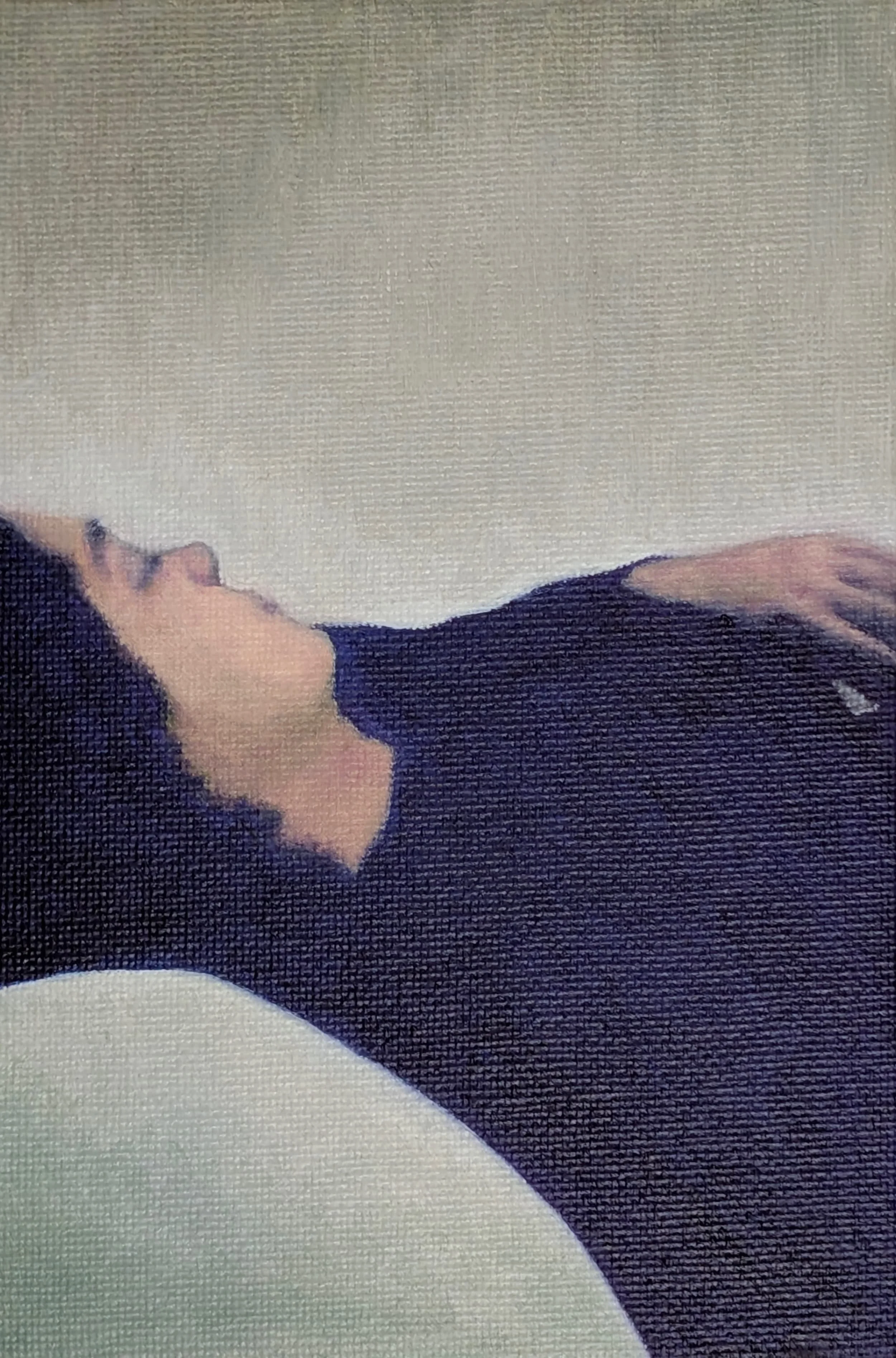 Pénombre, huile sur carton entoilé, 10x15 cm, 2026