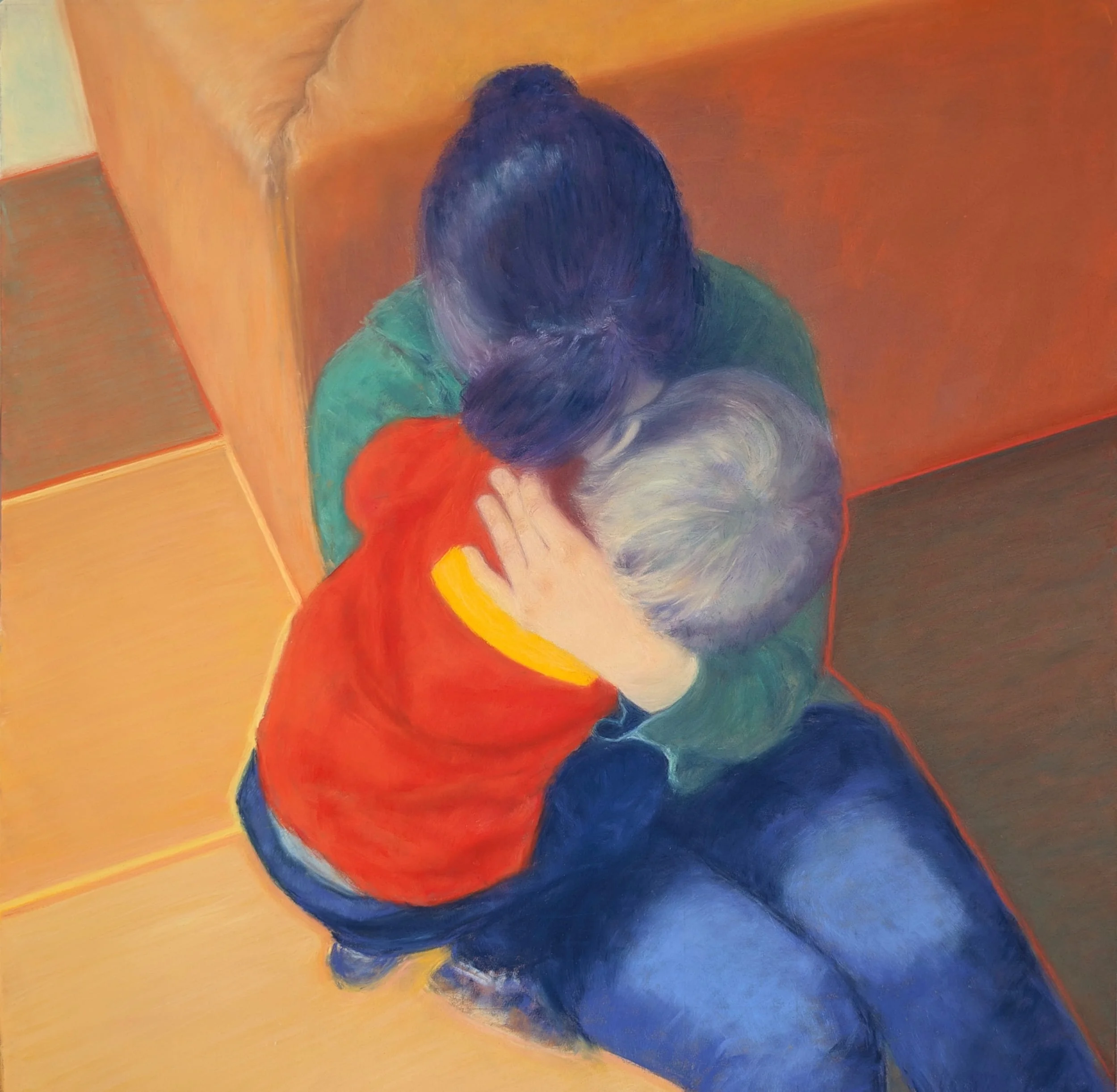 Inconditionnel, pastel sec sur Pastelmat, 50x50 cm, 2026