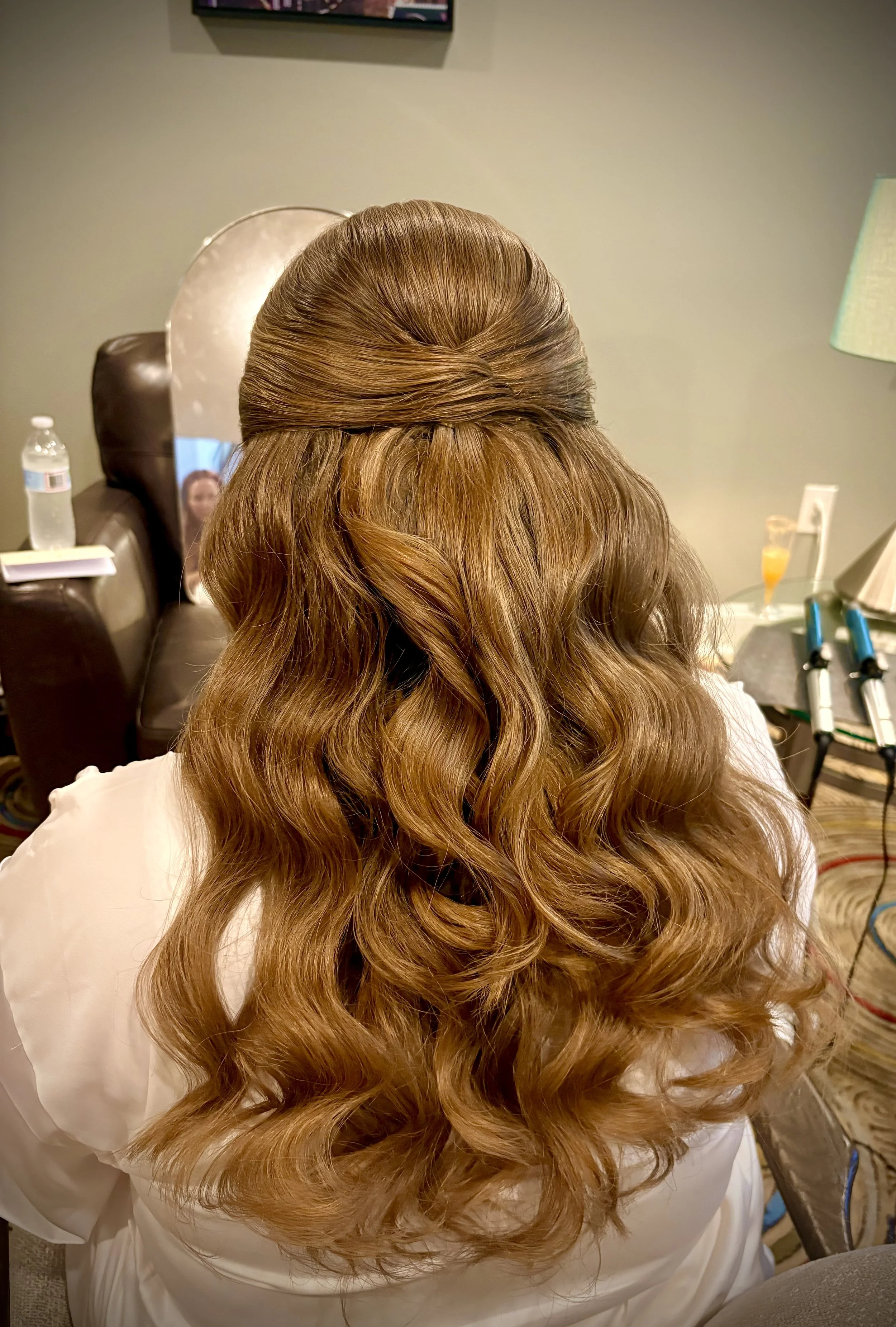 Classic bridal half up