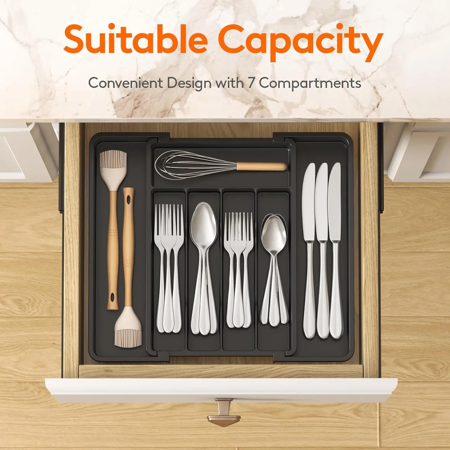 Utensil tray organizer