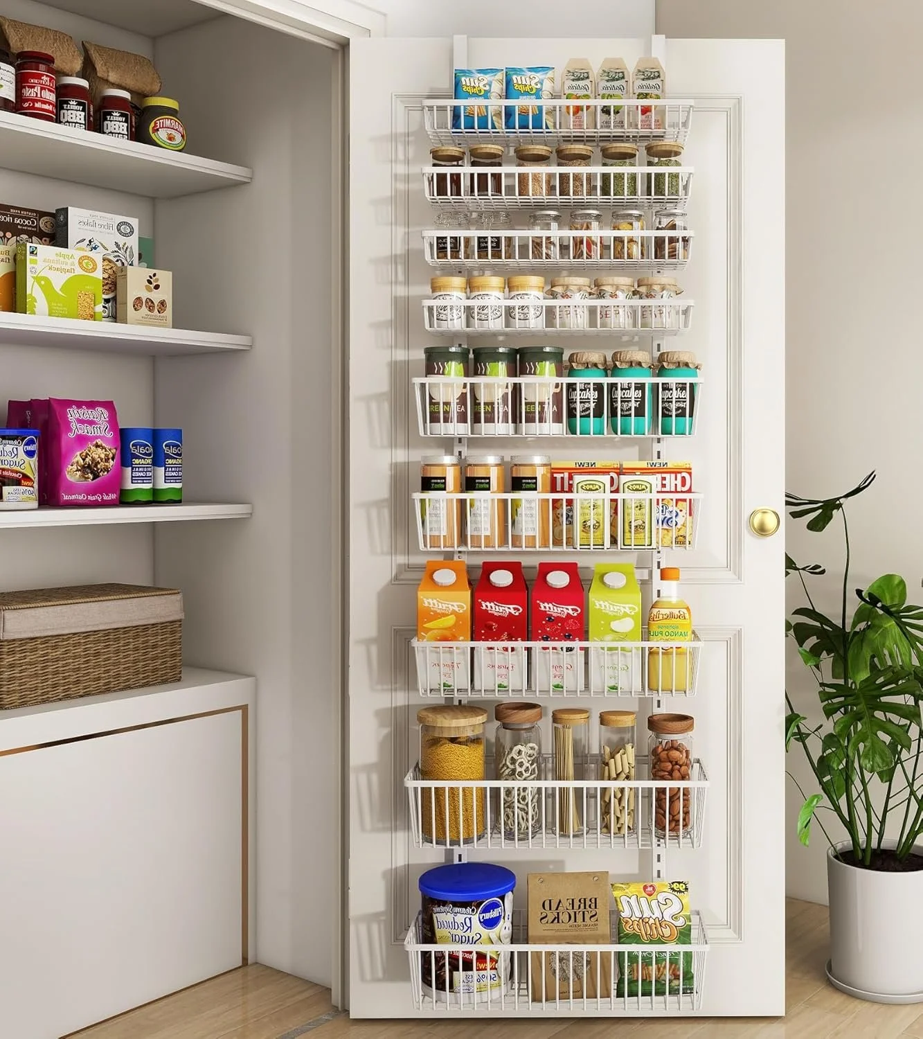 Over-the-door pantry organizer