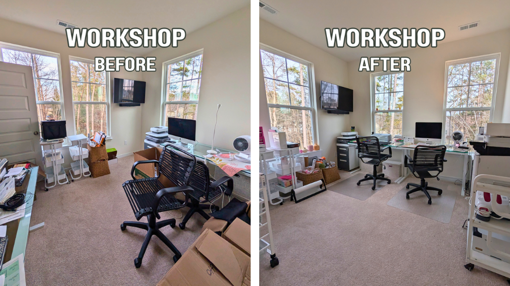 Organized home workspace after professional unpacking and organizing service — Home to Home Services, Richmond, VA