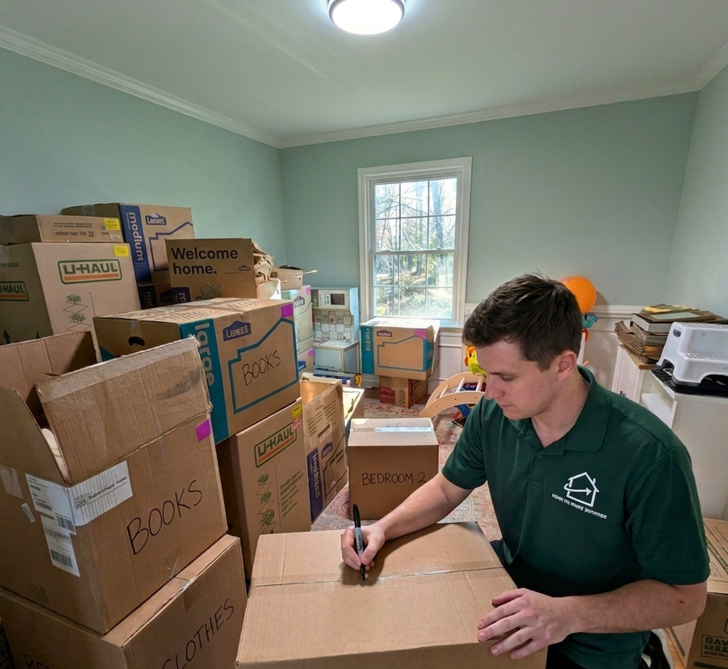 Professional packing service in Richmond, VA — labeled and inventoried moving boxes packed by Home to Home Services