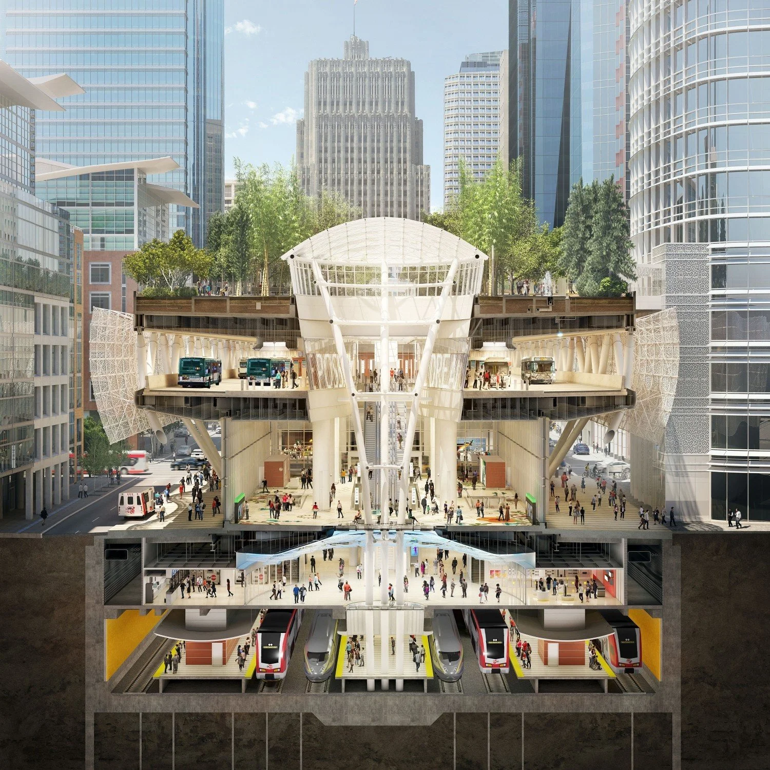 Transbay Transit Center, SF, CA (Northern Terminus of CA High Speed Rail)