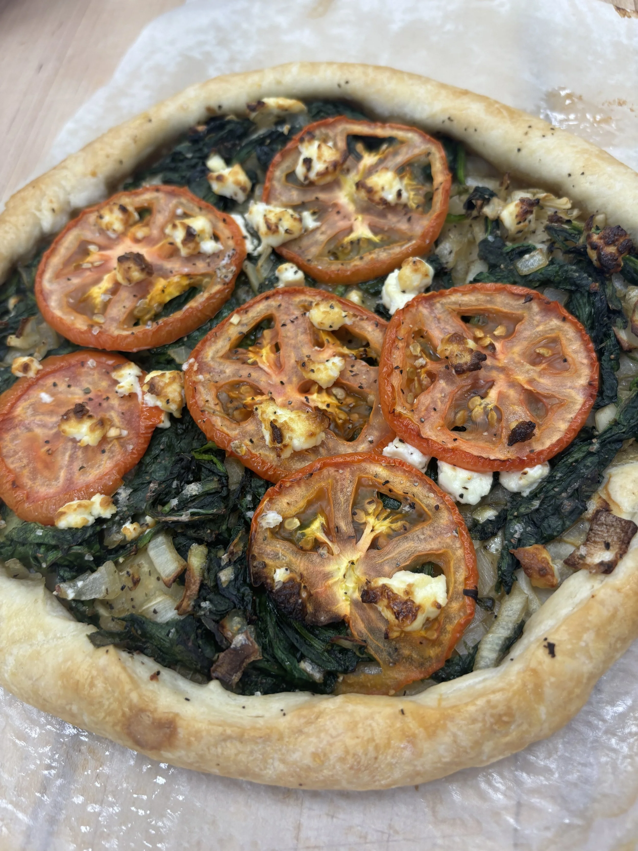 Spinach and Tomato Galette