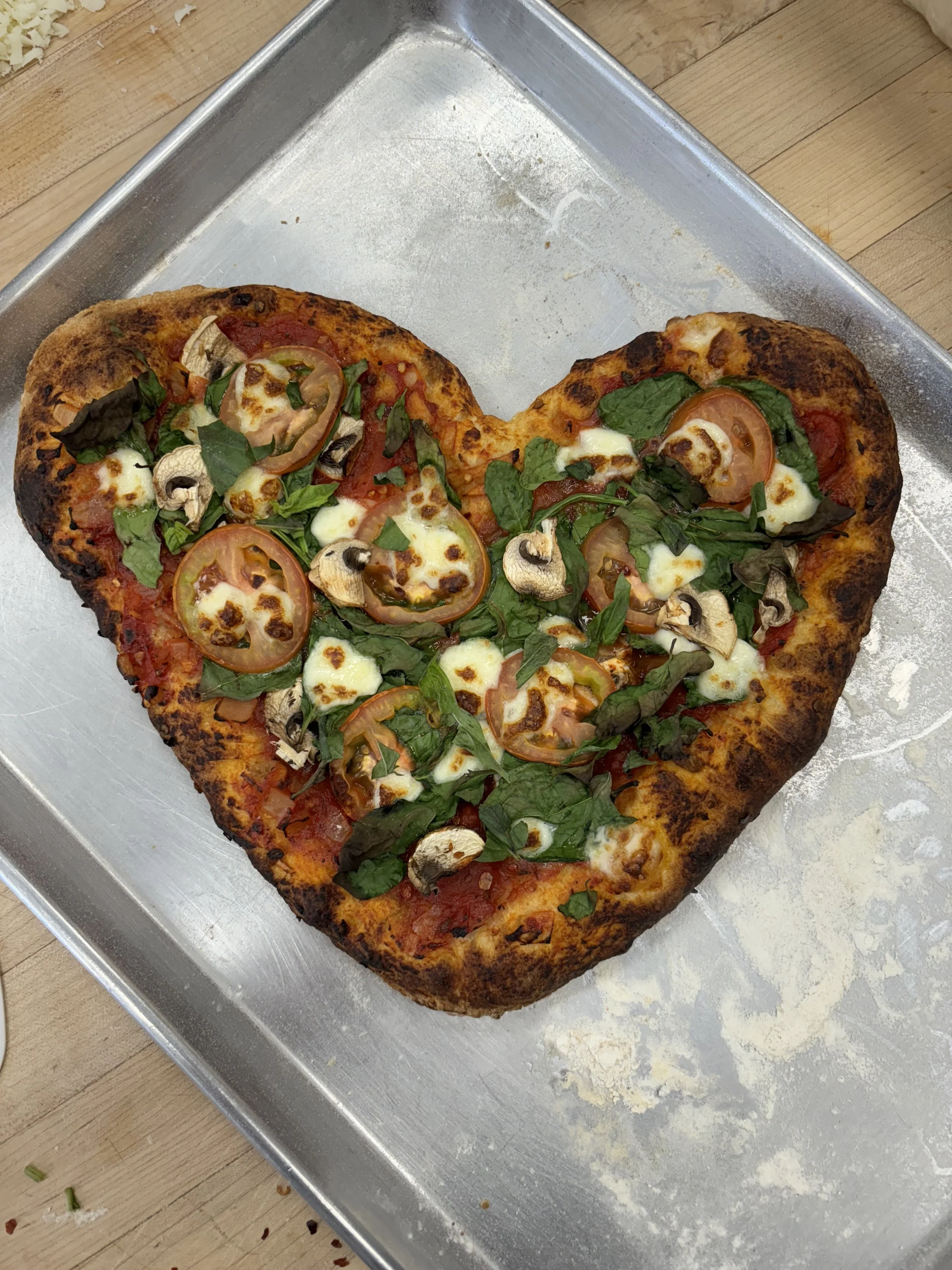 Goat Cheese Heart Pizza