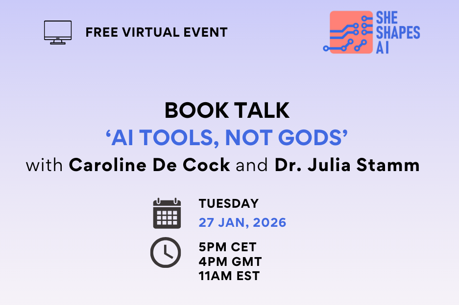 Book Chat with Caroline de Cock, author of ‘AI Tools, Not Gods’