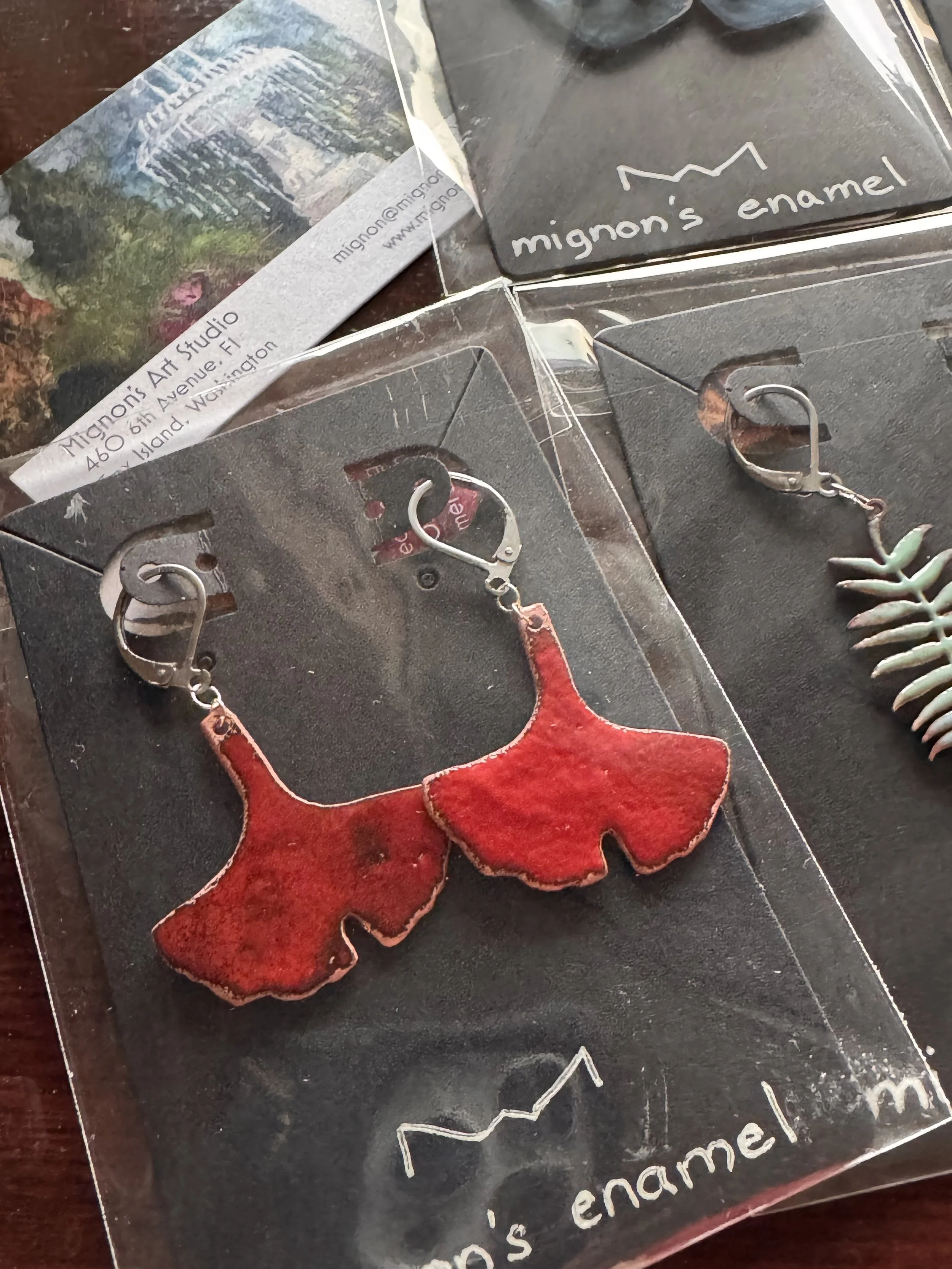 Red Ginko Leaves, SOLD