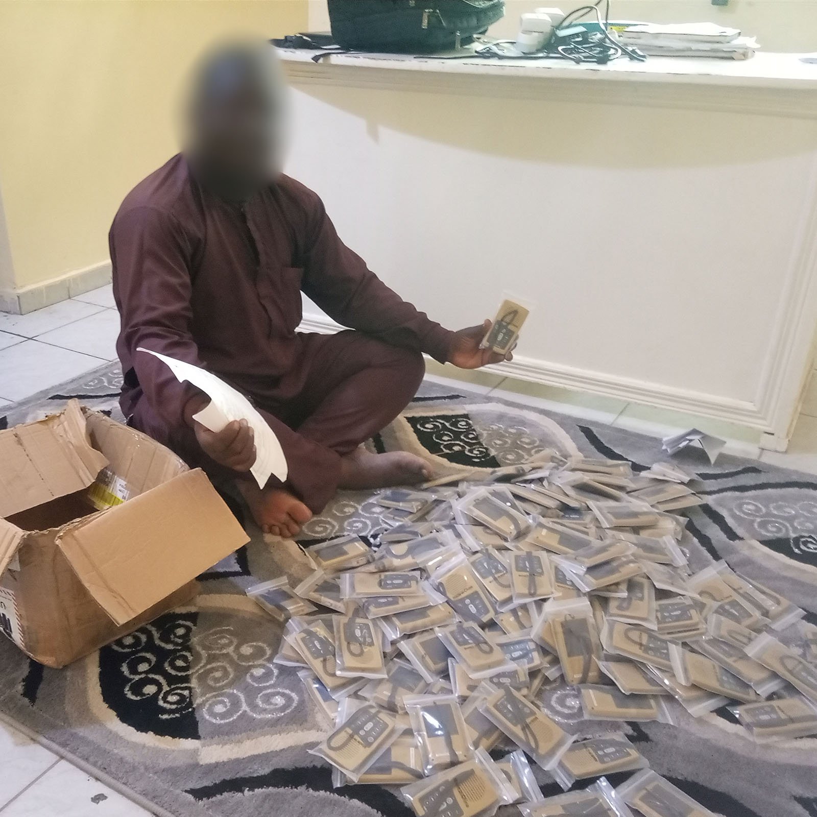 Unknown Nations partner from Chad with Treasures (audio Bibles)