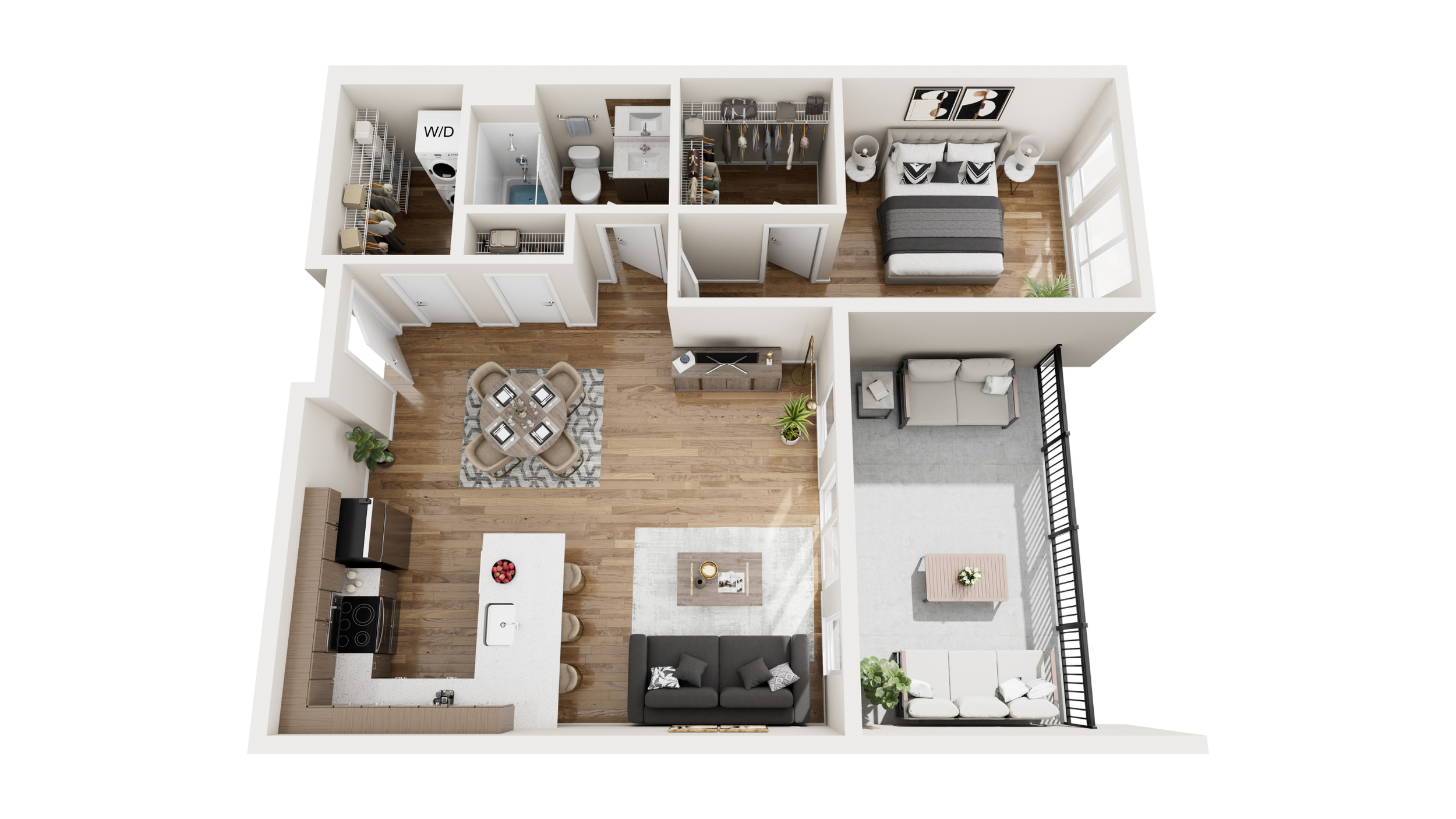 One Bedroom & Studio Floor Plans