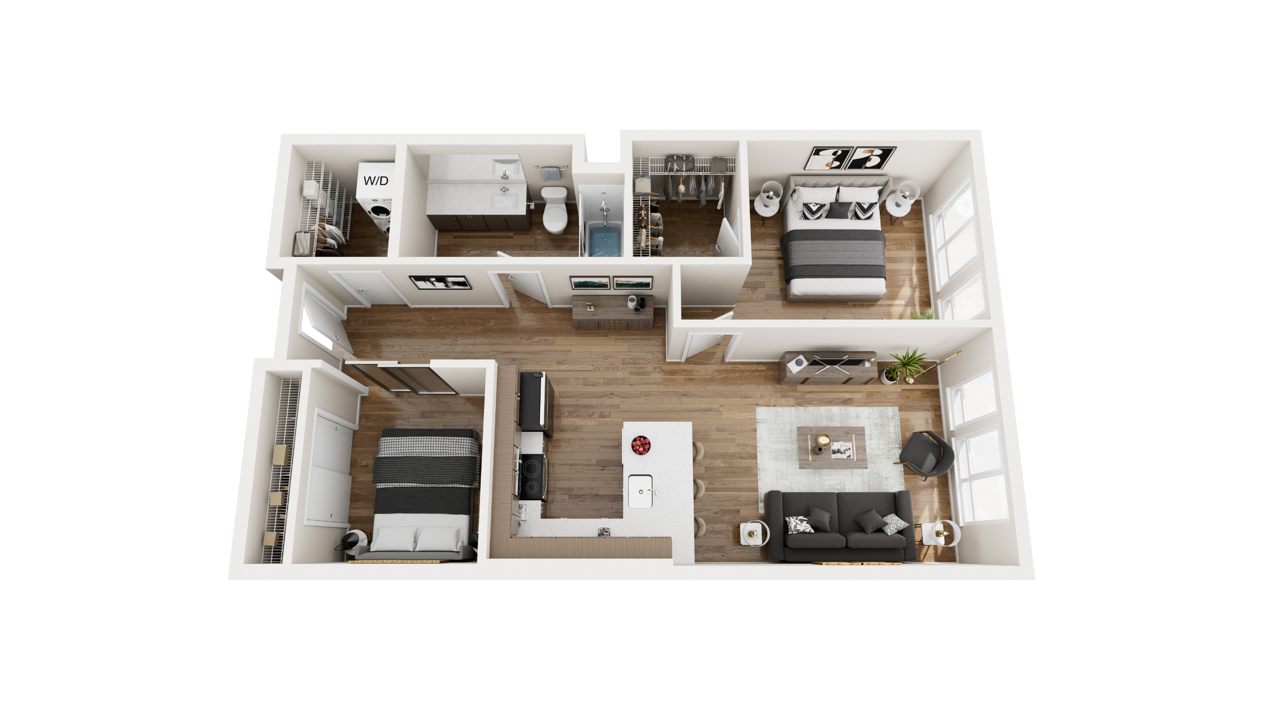 Two Bedroom Floor Plans