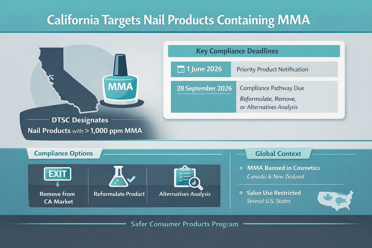 California to phase out MMA in nail products