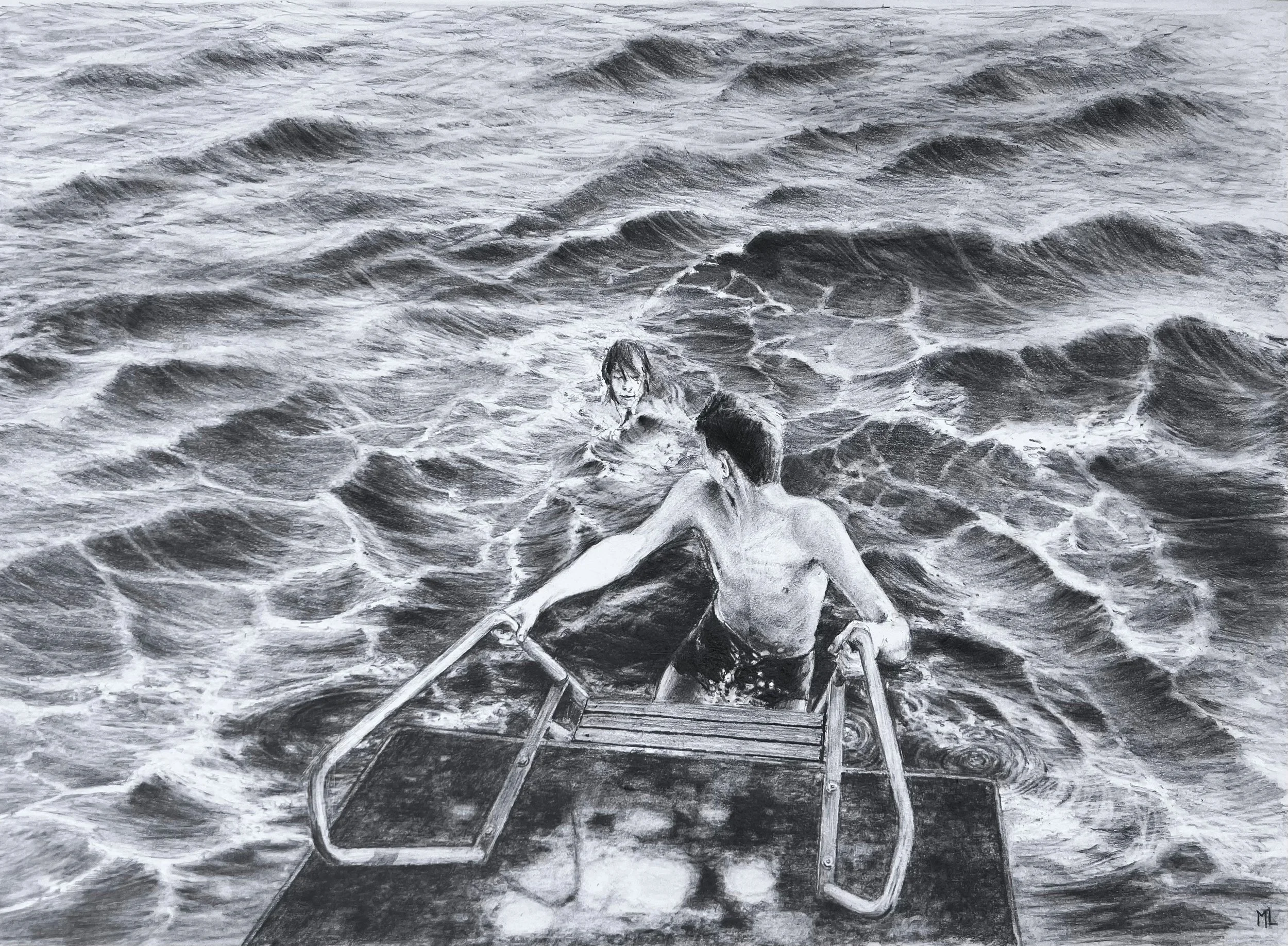 Lämnad kvar, blyerts på papper 28 x 39 cm,
original på Liljevalchs vårsalong 2026, 
  

Signerade konsttryck numrerade 1 -20
på högkvalitativt papper 28 x 39 cm