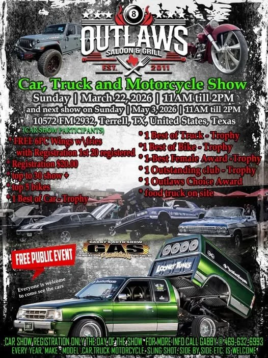 OUTLAWS TERRELL CAR, TRUCK & MC SHOW