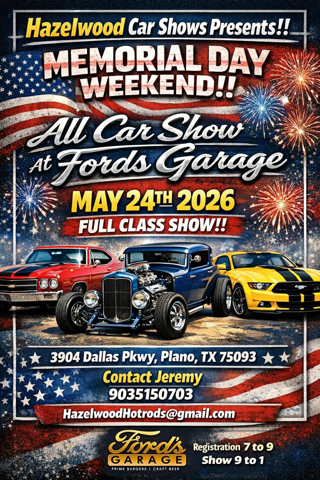 ALL CAR SHOW AT FORDS GARAGE