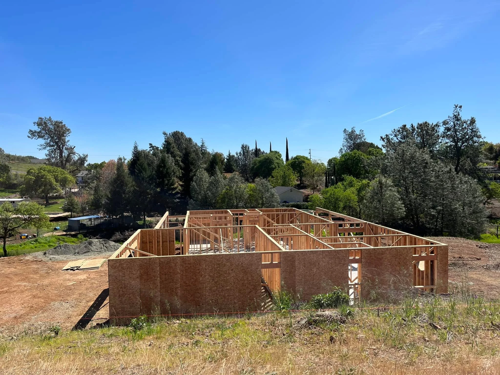 custom home construction in progress