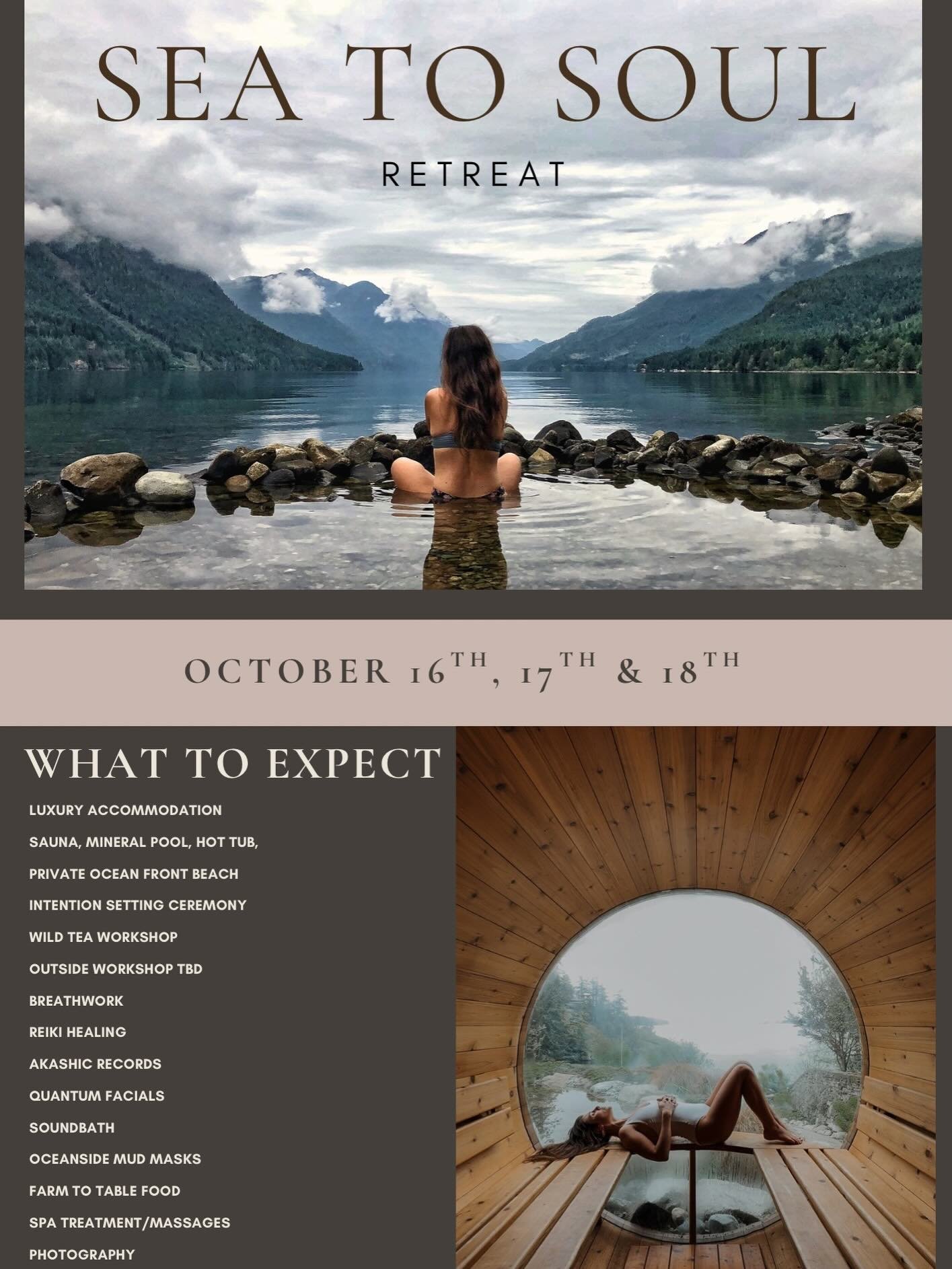 Sea to Soul Retreat 💎 October 16th, 17th, &amp; 18th 🦋

Who&rsquo;s ready to retreat in harmony by the sea with luxury accommodation &amp; farm to table food.. we are🫶🏻

www.seatosoulwellness.ca to book your spot, or follow the link in bio ✨

#we