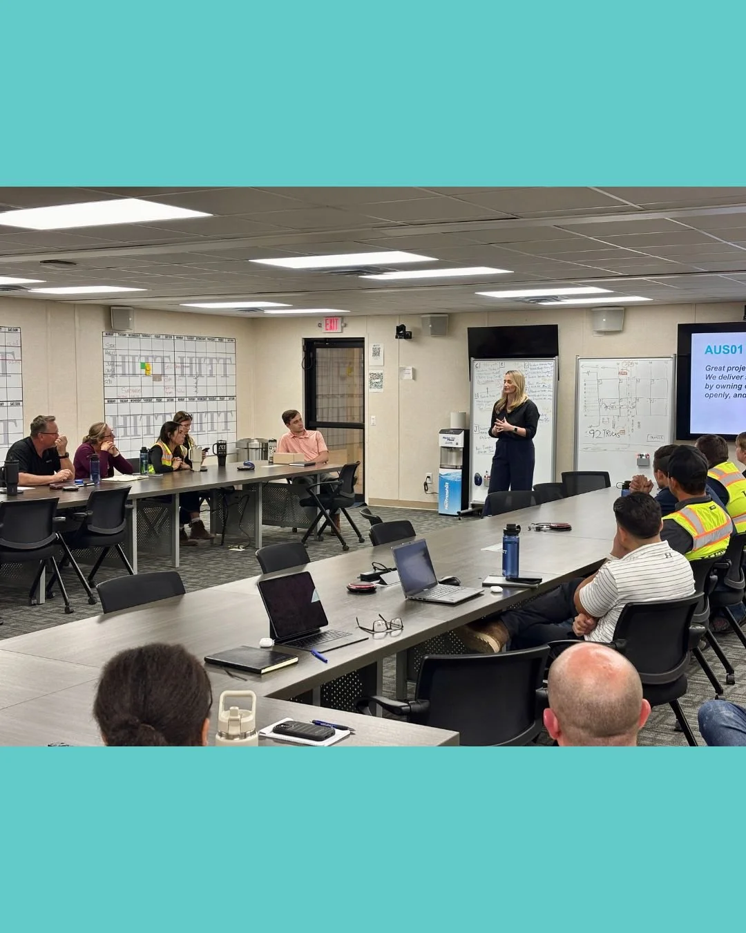 Spent last week with an incredible team at @hitt_contracting in Temple, Texas.

40 people. Growing fast. And doing something many companies skip:

They&rsquo;re putting real structure behind their mission and values.

Not just words on a wall &mdash;