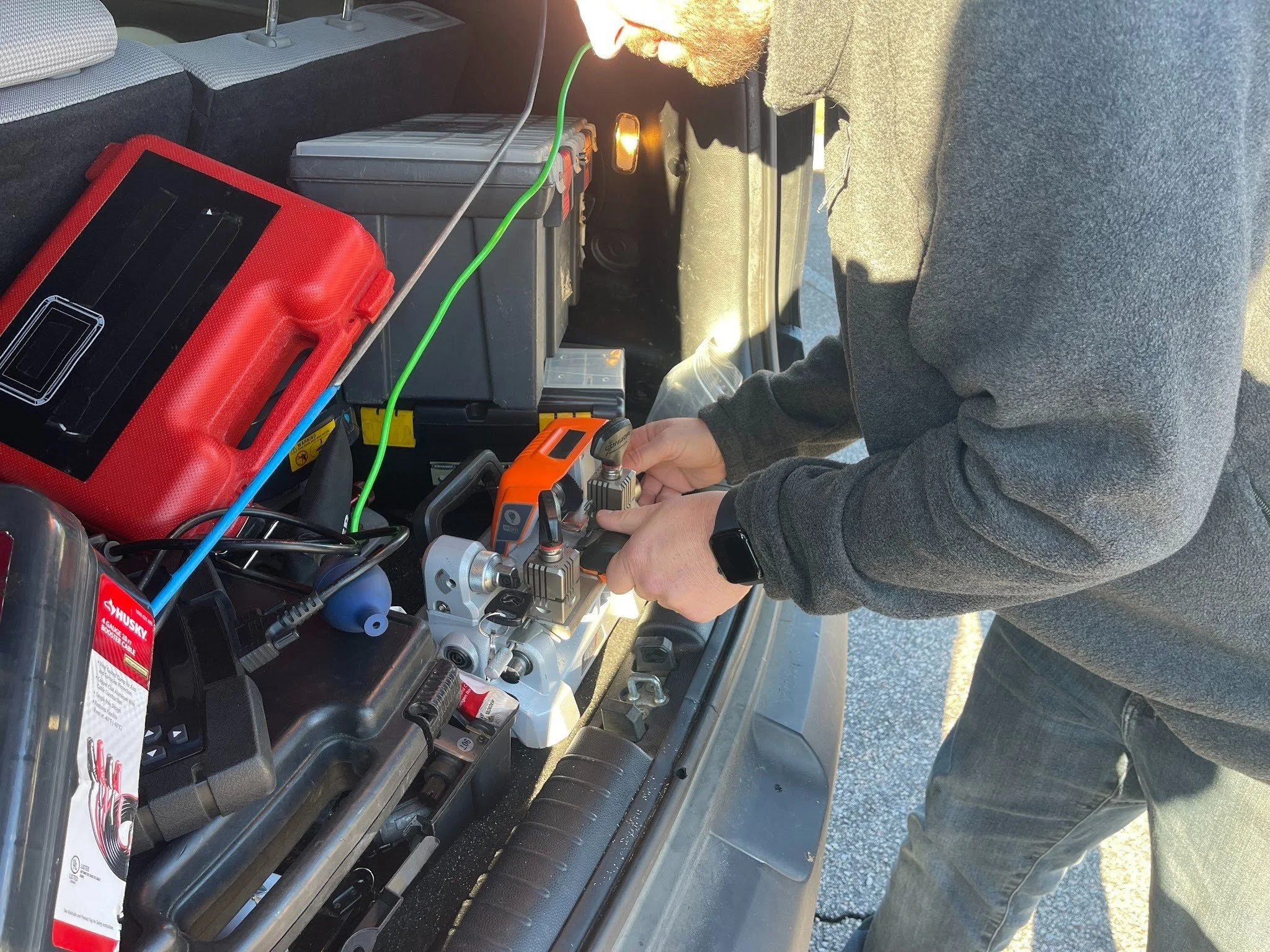 Real GBP photo showing vehicle keys, fobs, key cutting or replacement work.