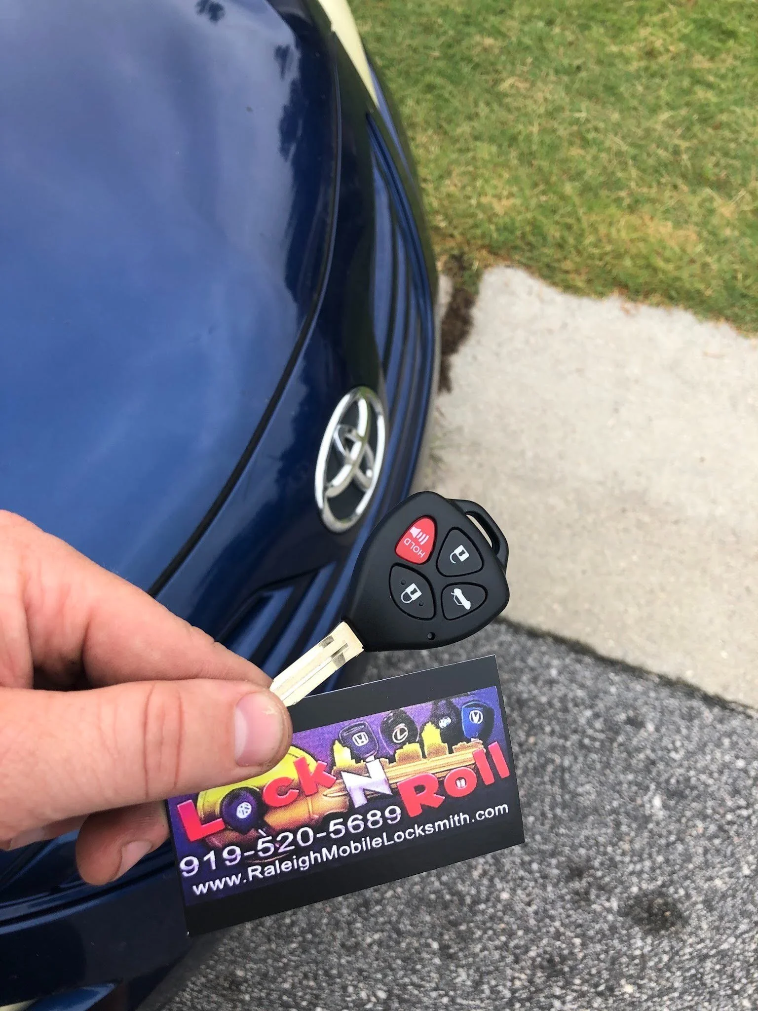 Real GBP photo showing automotive key, fob or vehicle locksmith work.