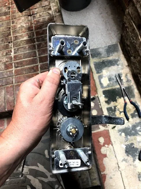Real GBP photo showing a residential or commercial door lock, smart lock or access control job.