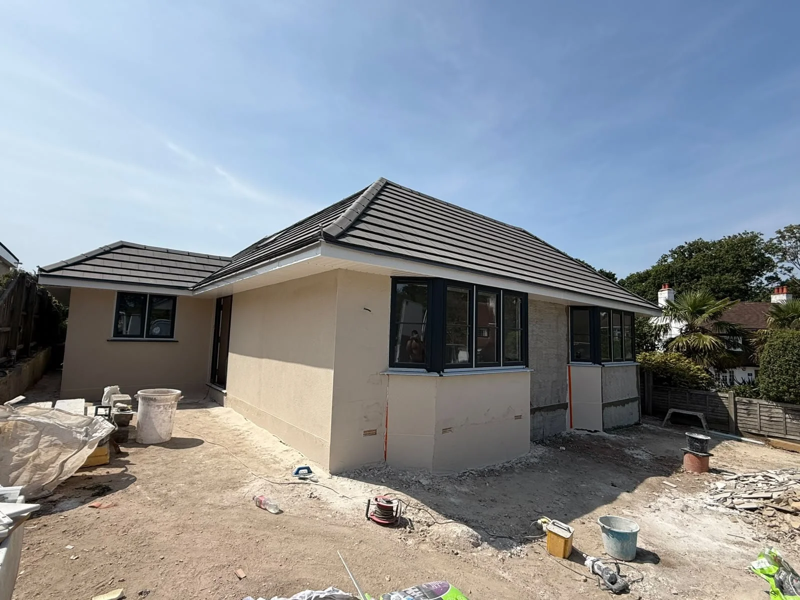 Front view after rendering of bungalow