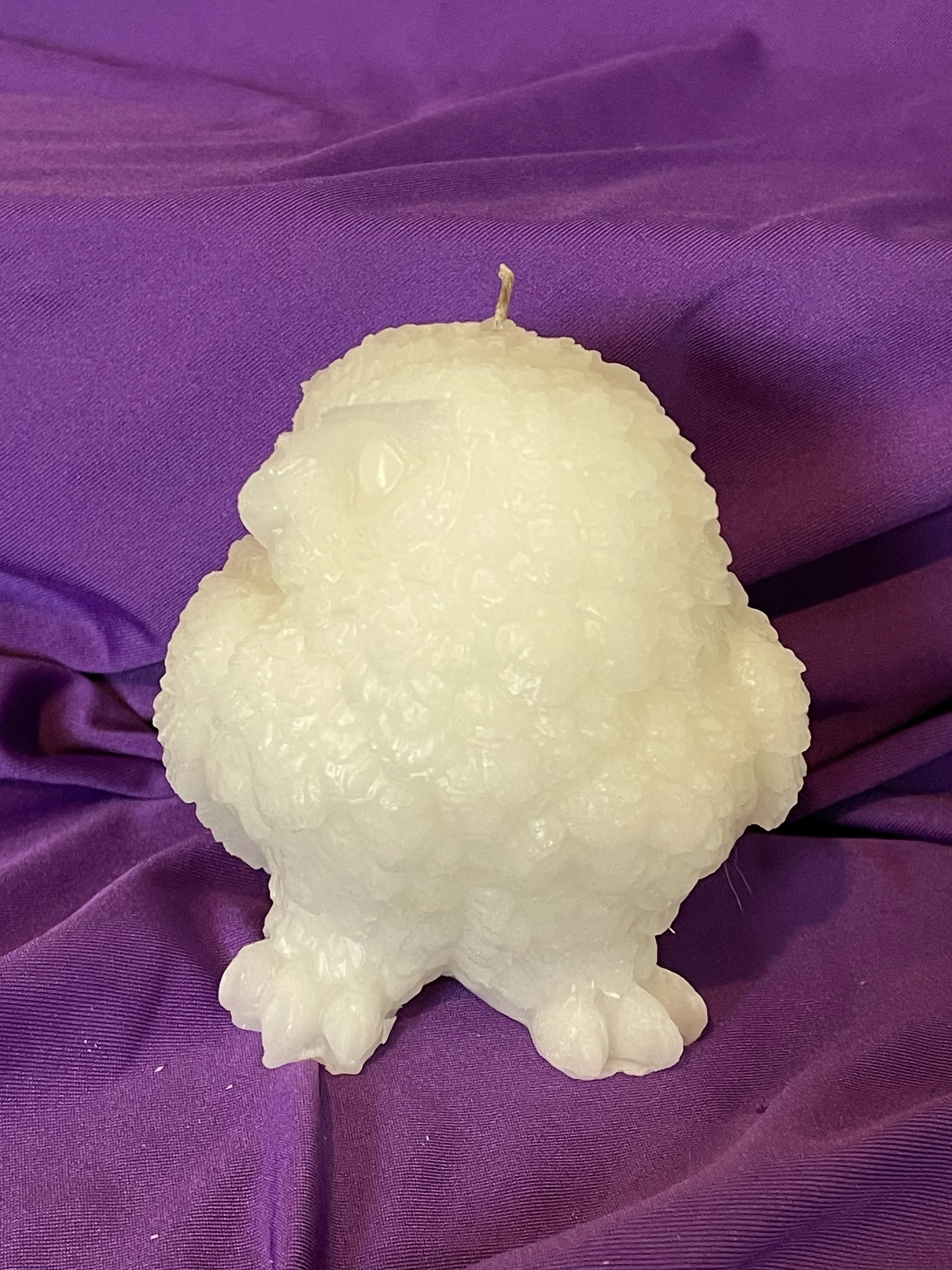 Sitting Owl Beeswax Candle
