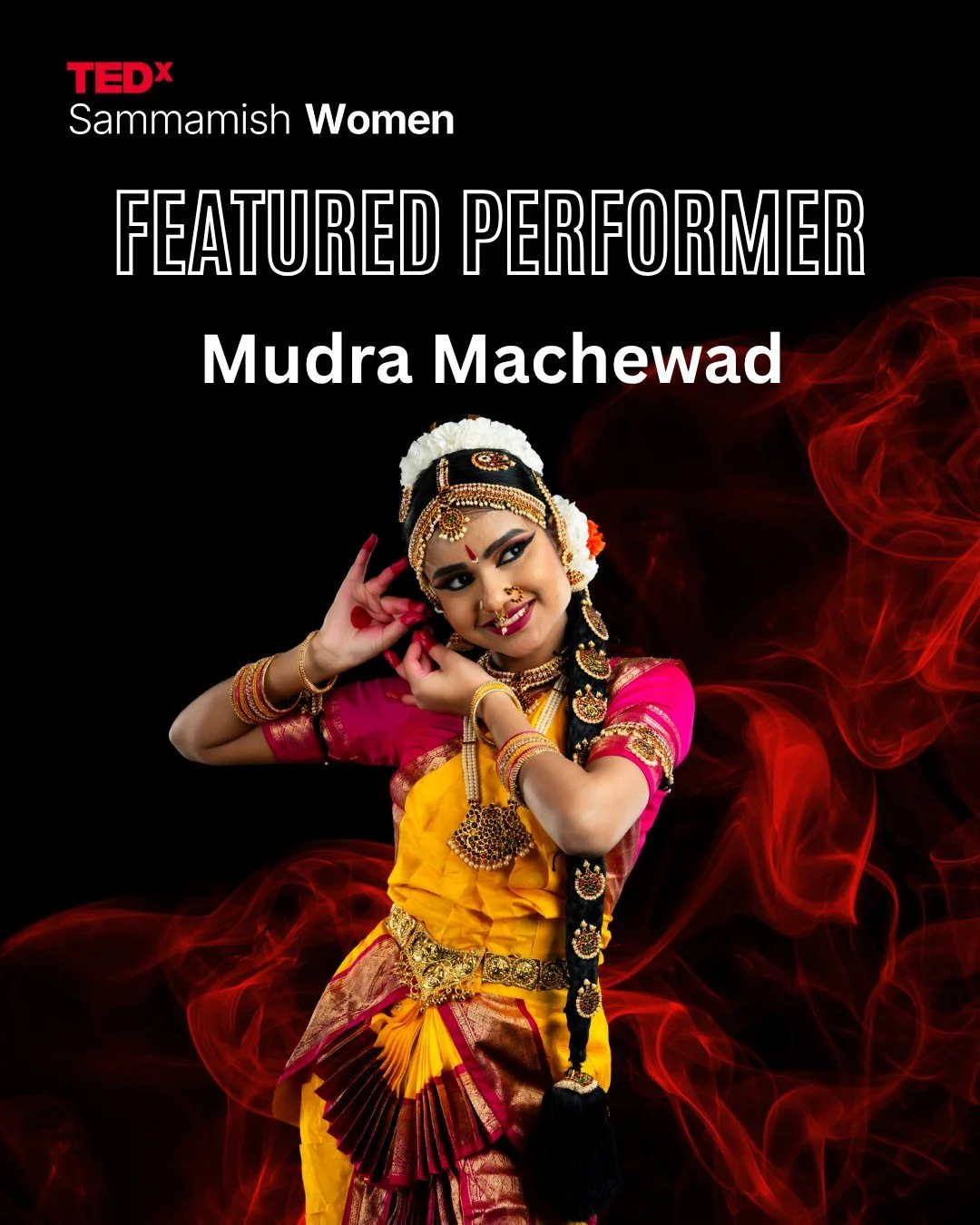 🎉We are delighted to announce that Mudra Machewad will be performing at TEDxSammamish Women!🎉

Mudra Machewad is a sophomore at Skyline High School in the Issaquah School District - a student leader, keynote speaker, community changemaker, and clas
