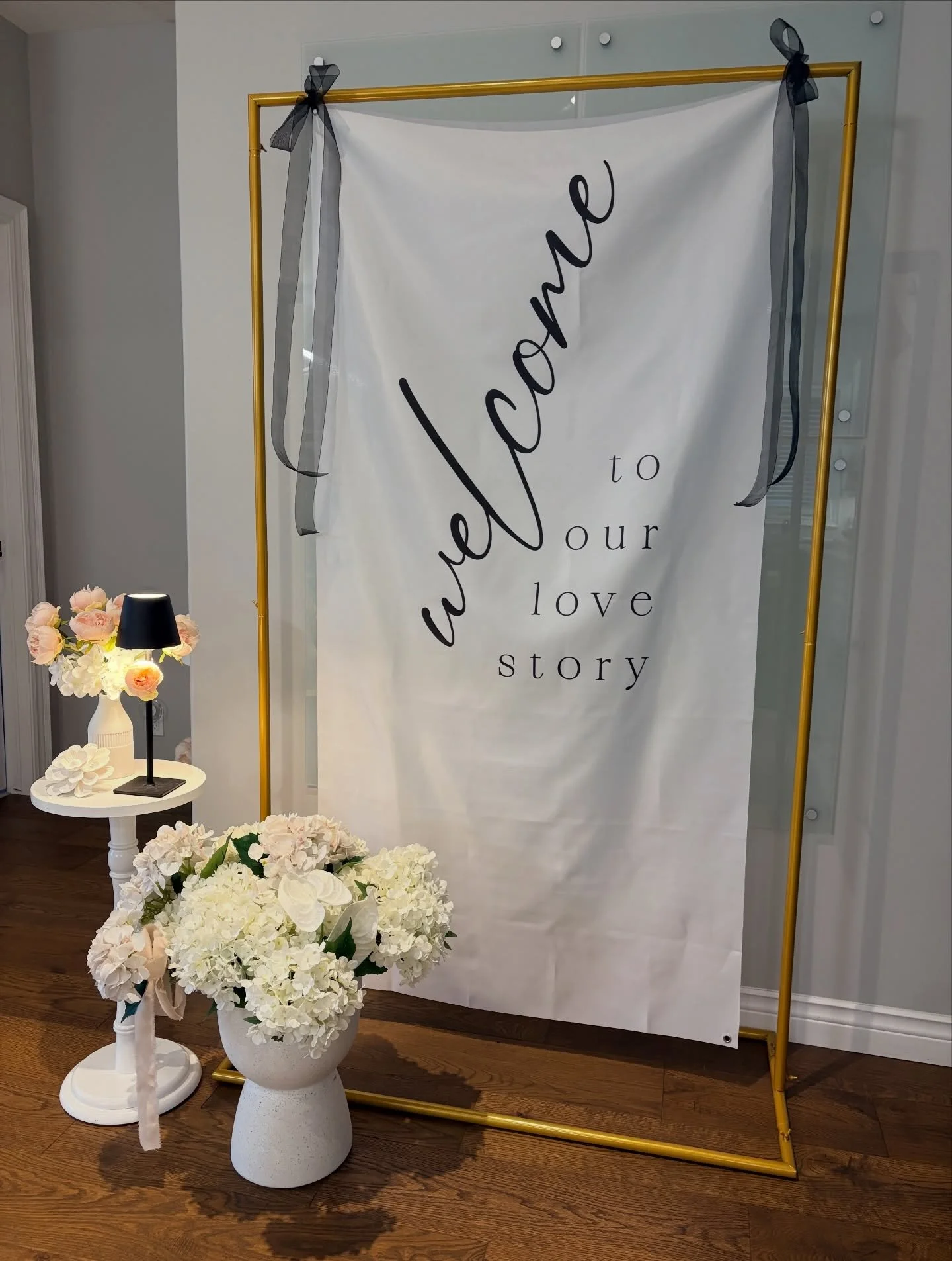 &hellip; WELCOME TO OUR LOVE STORY 

N E W  banner now available 🖤

#banner #eventsignage #eventrentals #forhire #specialtyrentals