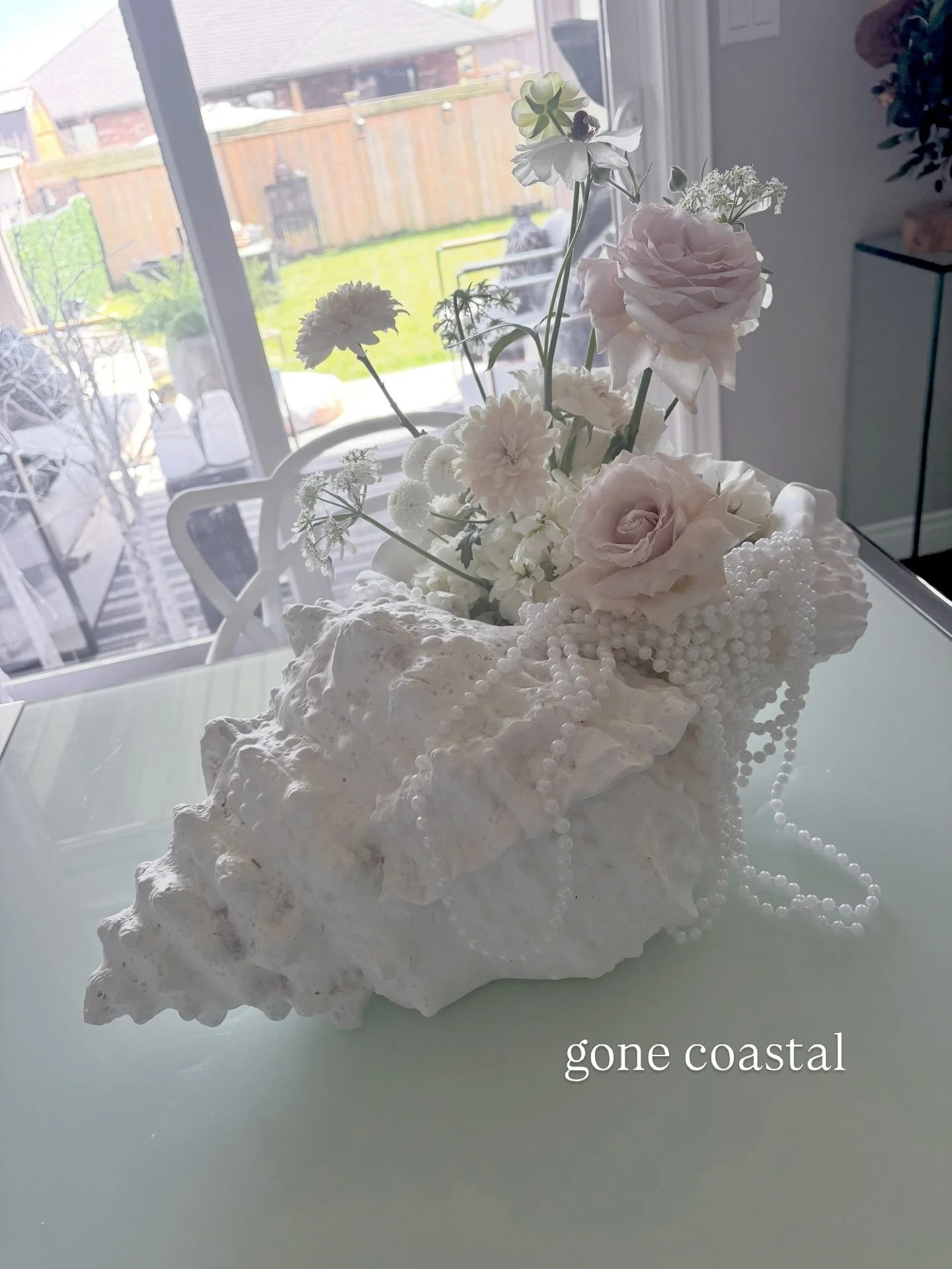 &hellip; gone coastal 🍃

at nearly 2 feet long, she definitely makes a statement 🐚

planning a coastal theme event this summer?  give us a ring. we have a great assortment of shells + decor to bring your theme to life. 

#coastalvibes #coastaldecor