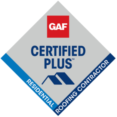 GAF Certified Plus Residential Roofing Contractor badge