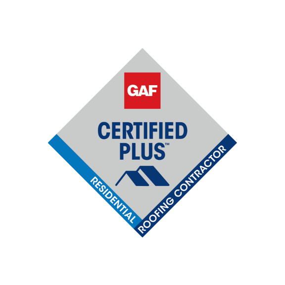 GAF Certified Plus Residential Roofing Contractor badge