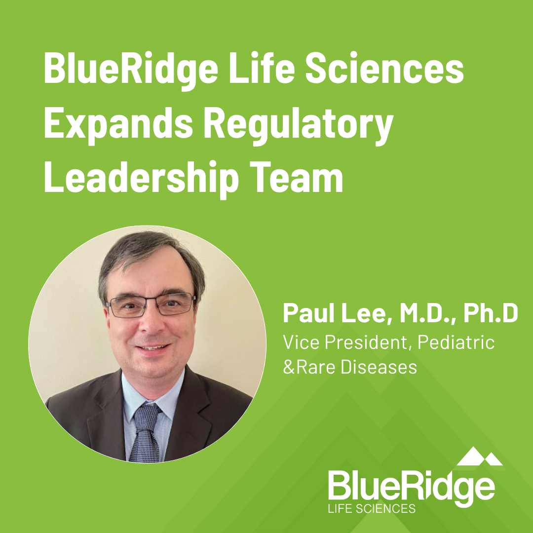 BlueRidge Life Sciences Expands Regulatory Leadership Team