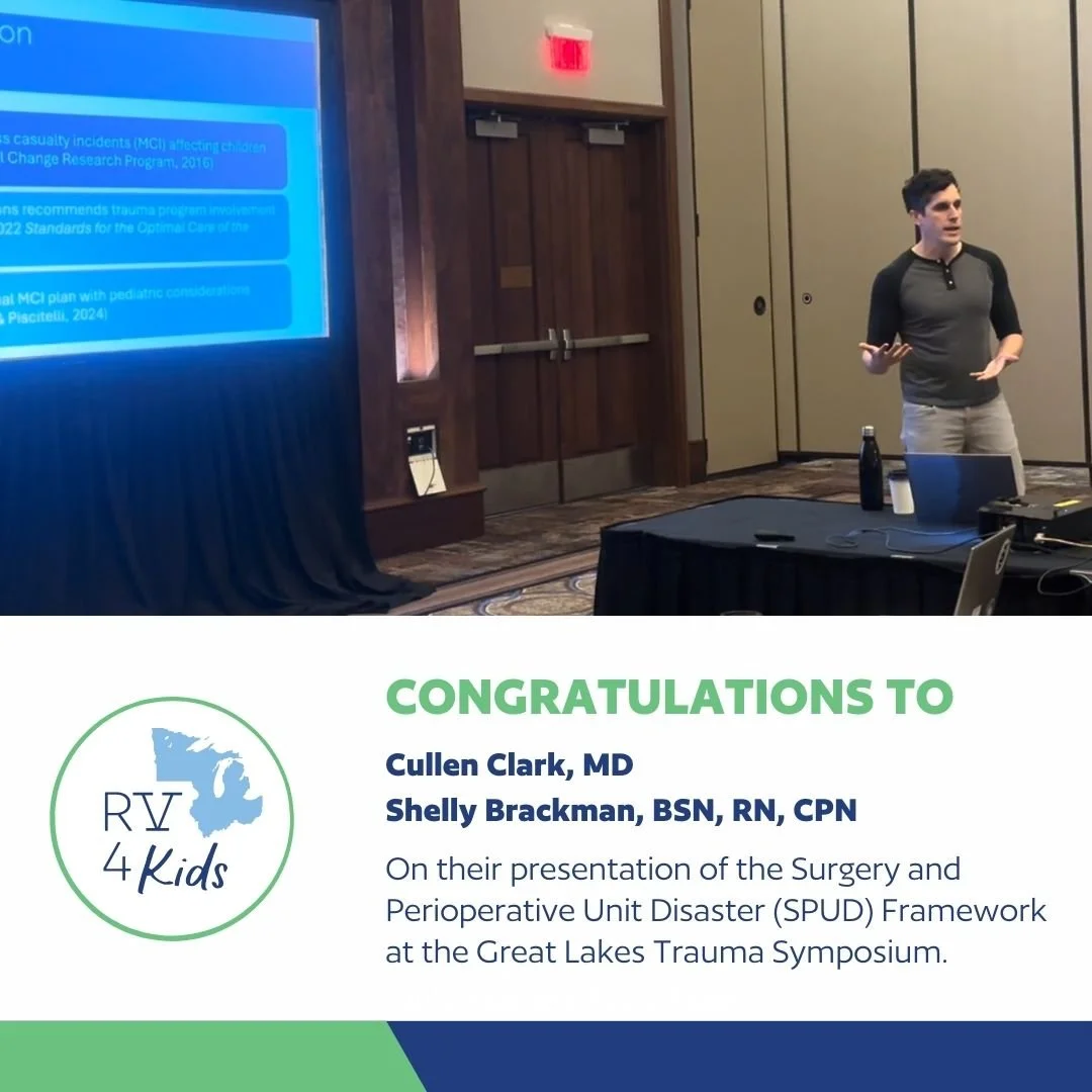 In recognition of National Preparedness Month, Dr. Cullen Clark and Nurse Shelly Brackman from @nationwidekids led a SPUD training session at the Great Lakes Trauma Symposium. The training provided trauma, surgical, and perioperative departments with