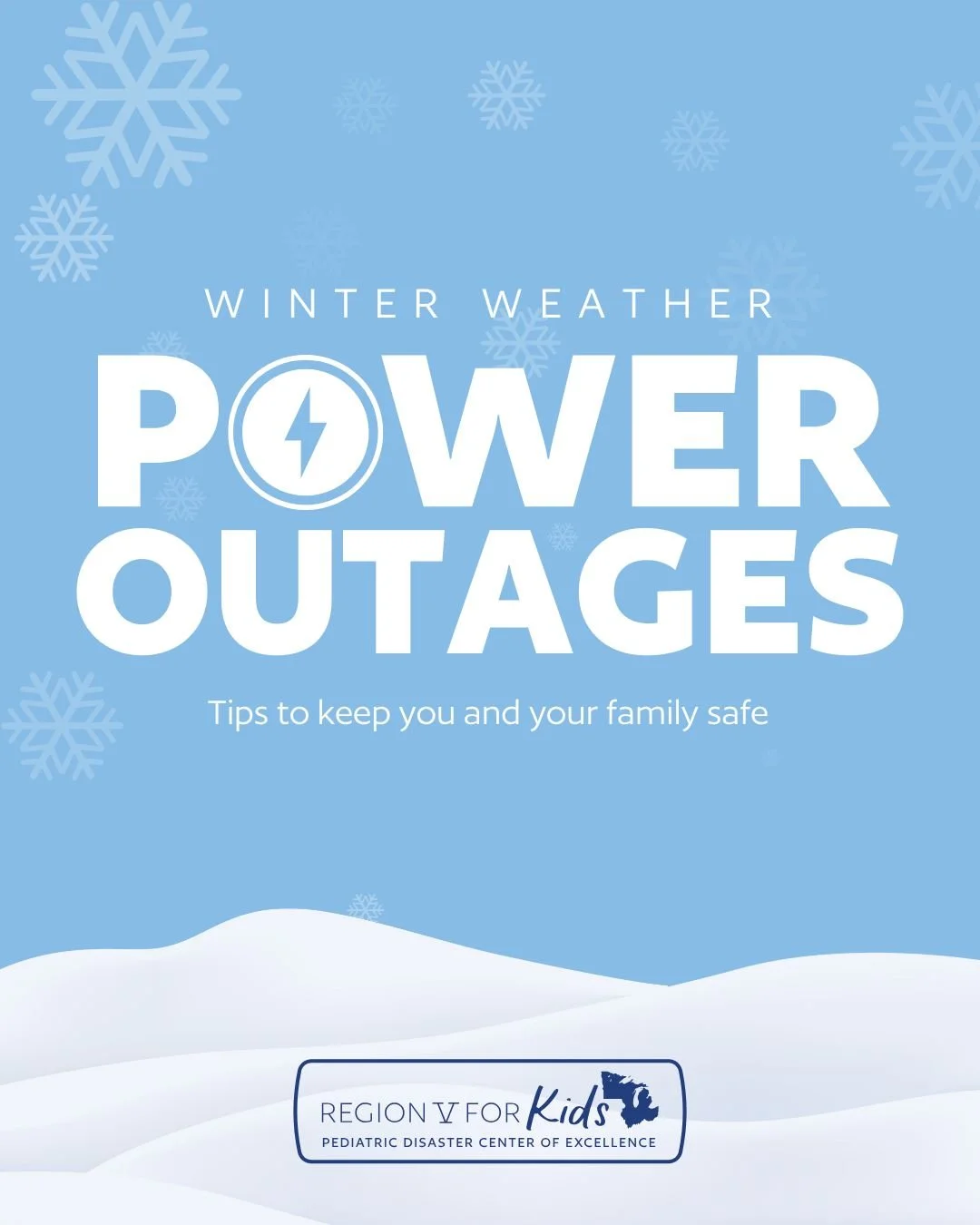Colder weather means winter storms, and that could lead to power outages. Here are a few things to know to prepare for any power disruption.

For more resources, please visit the link in our bio!

#RV4K | #PowerOutages | #PediatricPreparedness