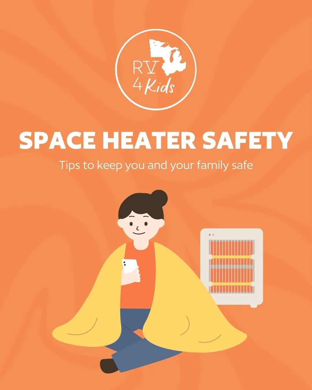 As temperatures drop, space heaters come out&mdash;and safety matters. 🔥

Swipe through for important reminders to help keep your family warm and safe this season.

For additional resources, please visit the link in our bio.

#RV4K | #SpaceHeaterSaf