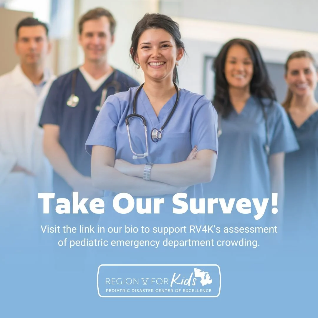📣 Pediatric Emergency Departments &mdash; how is ED crowding affecting patient care in your facility?

Region V for Kids is conducting a brief survey to better understand how pediatric EDs measure and manage crowding.

Share your input and take the 