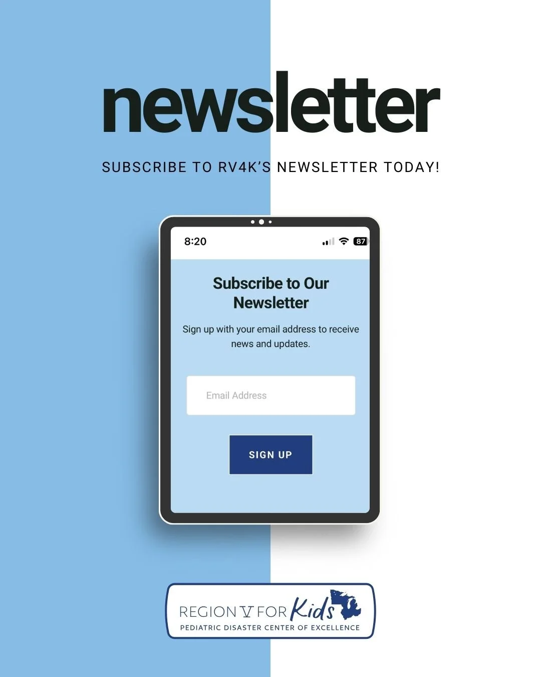 Subscribe to receive updates, resources, and timely information delivered to your inbox.

Join our newsletter&mdash;link in bio.

#RV4K | #DisasterPreparedness