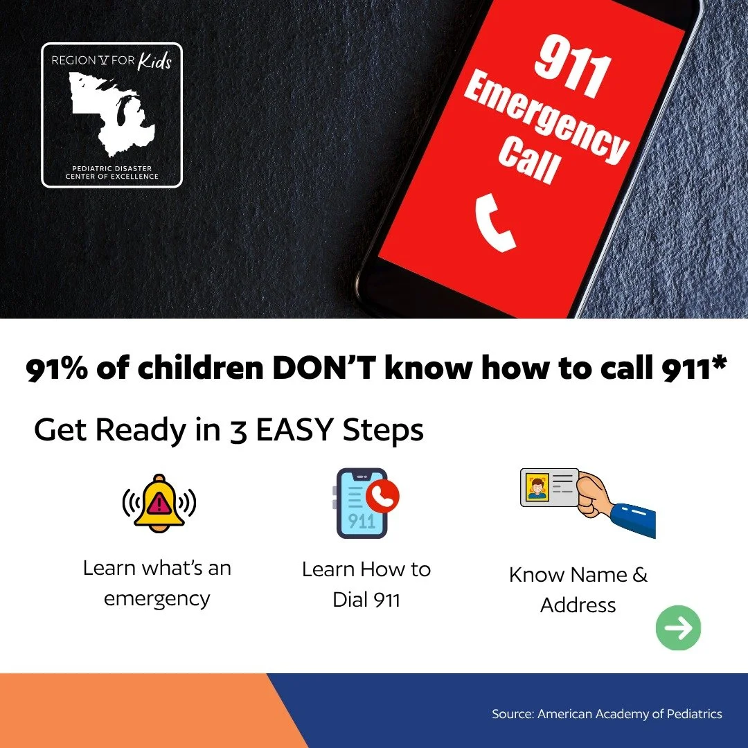 🚨 Kids as young as 3 can learn to call 911 &mdash; and it could save a life! 💙
Teach them to stay calm, share their name, location &amp; what's happening. Emergency preparedness starts with one simple conversation. Empower your littlest ones to act